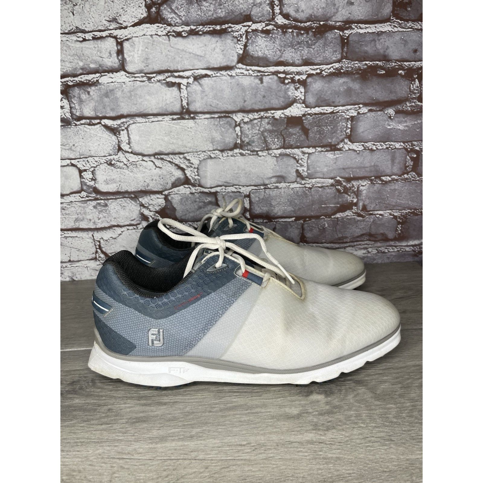 Footjoy FootJoy Golf PRO SL SPORT 53854 White Blue Lace Up Shoes Men Size US 12 / EU 45 - 8 Thumbnail