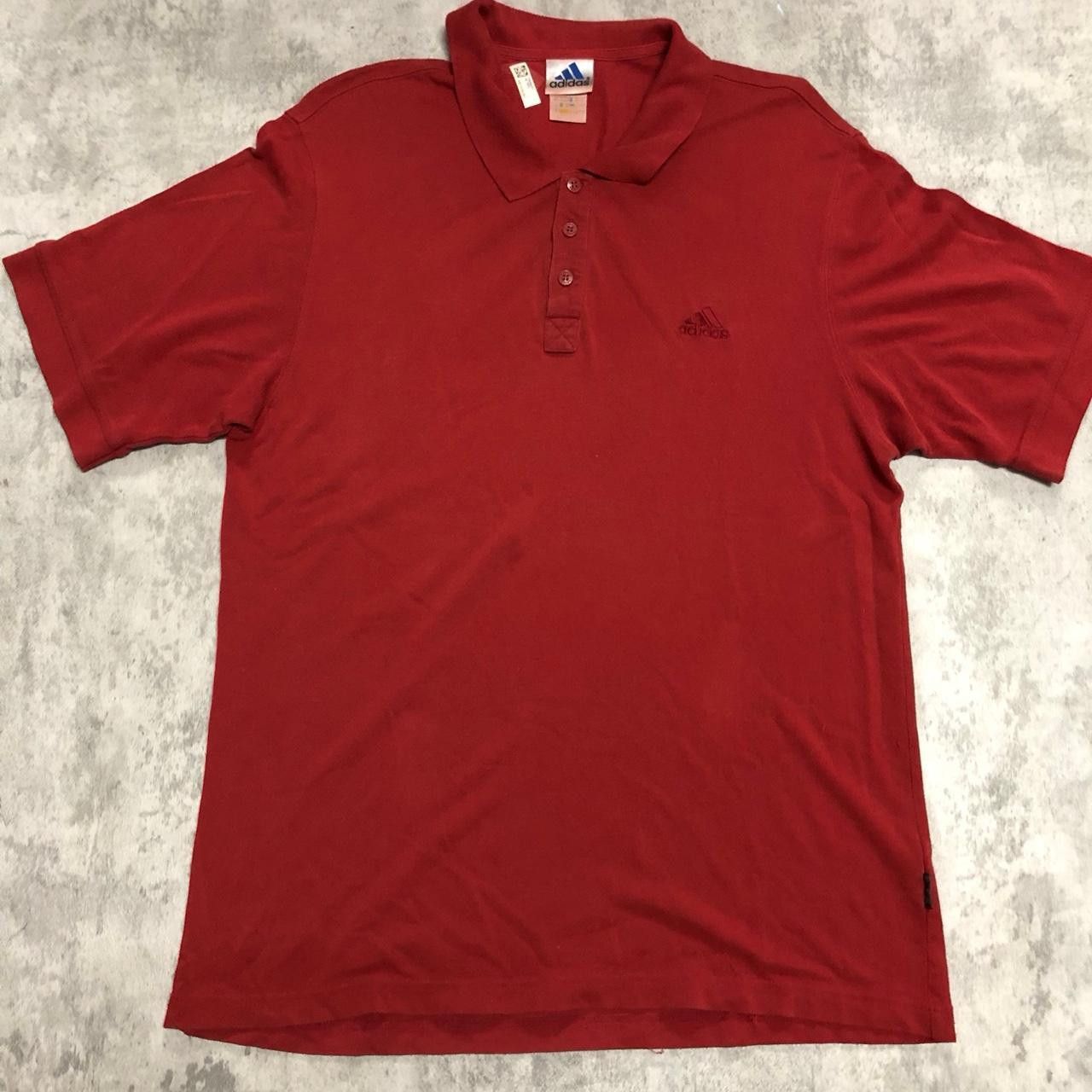 Adidas Burgundy Adidas polo shirt polo Size US M / EU 48-50 / 2 - 1 Thumbnail