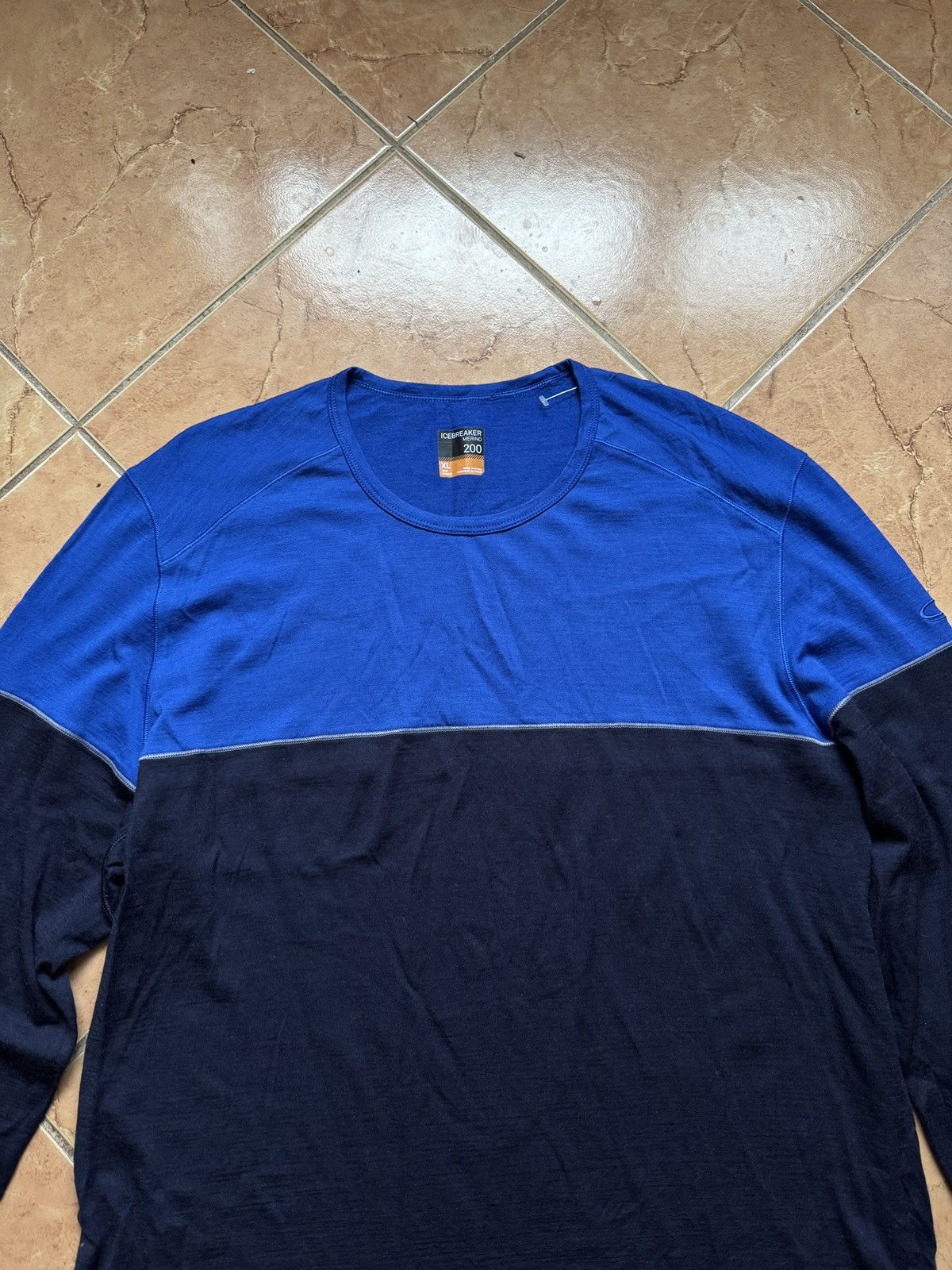 Icebreaker Icebreaker Merino 200 Blue Double Color Hiking LS tee shirt Size US XL / EU 56 / 4 - 6 Thumbnail