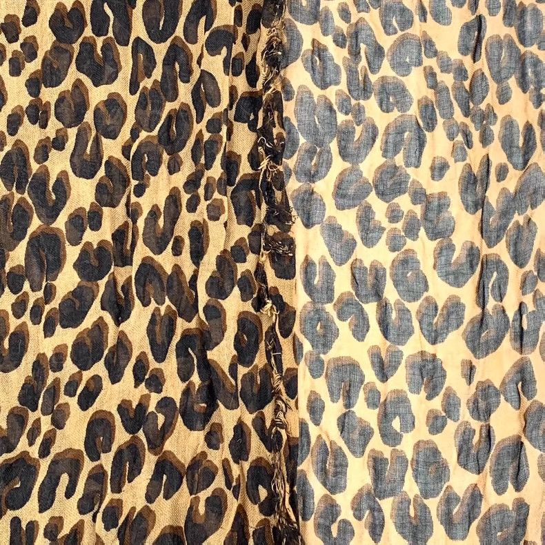 Louis Vuitton Louis Vuitton Brown leopard monogrammed cashmere fringe sc Size ONE SIZE - 7 Thumbnail
