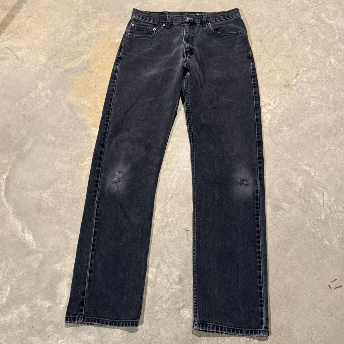 Levi's Vtg 1990s Levi’s 505 Faded Distressed Black Jeans ERD Grunge Size US 32 / EU 48 - 2 Thumbnail