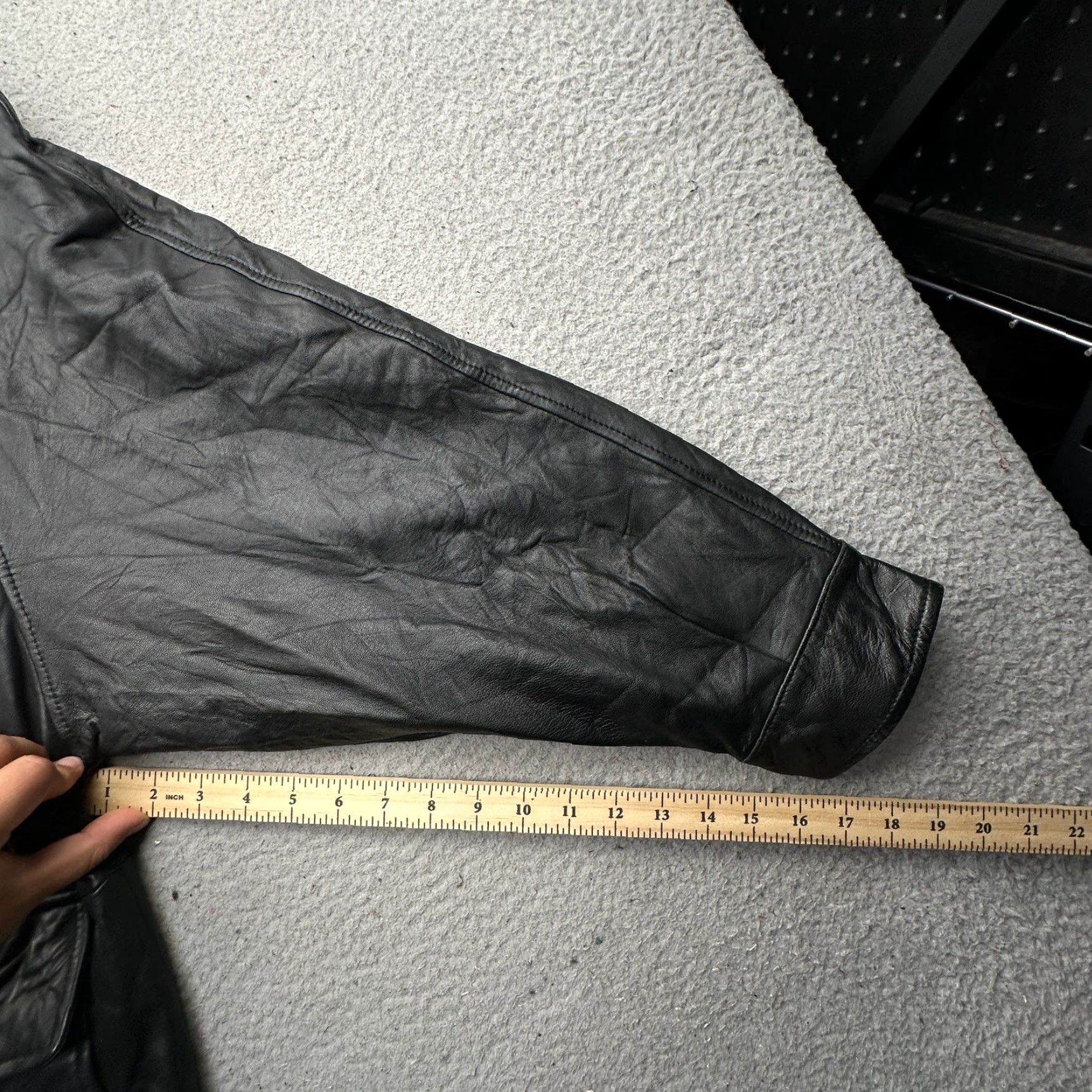Vintage J Park Couture Quilt Lined Leather Jacket Coat Mens XL Black Pockets Size US XL / EU 56 / 4 - 4 Thumbnail