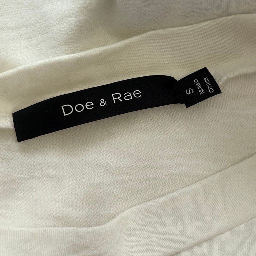 Other Doe & Rae Women’s Blue Tie Sleeve White Top - Size S Size S / US 4 / IT 40 - 5 Thumbnail