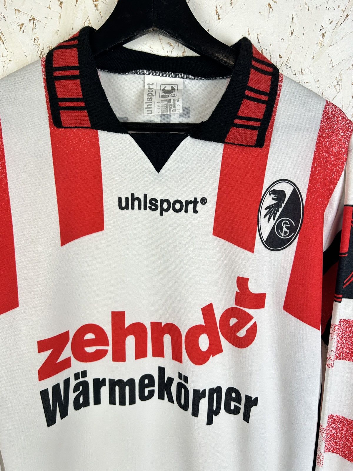 Vintage 90s Uhlsport SC Freiburg 1995/96 Away Kit Long Sleeve Jersey Size US M / EU 48-50 / 2 - 2 Thumbnail