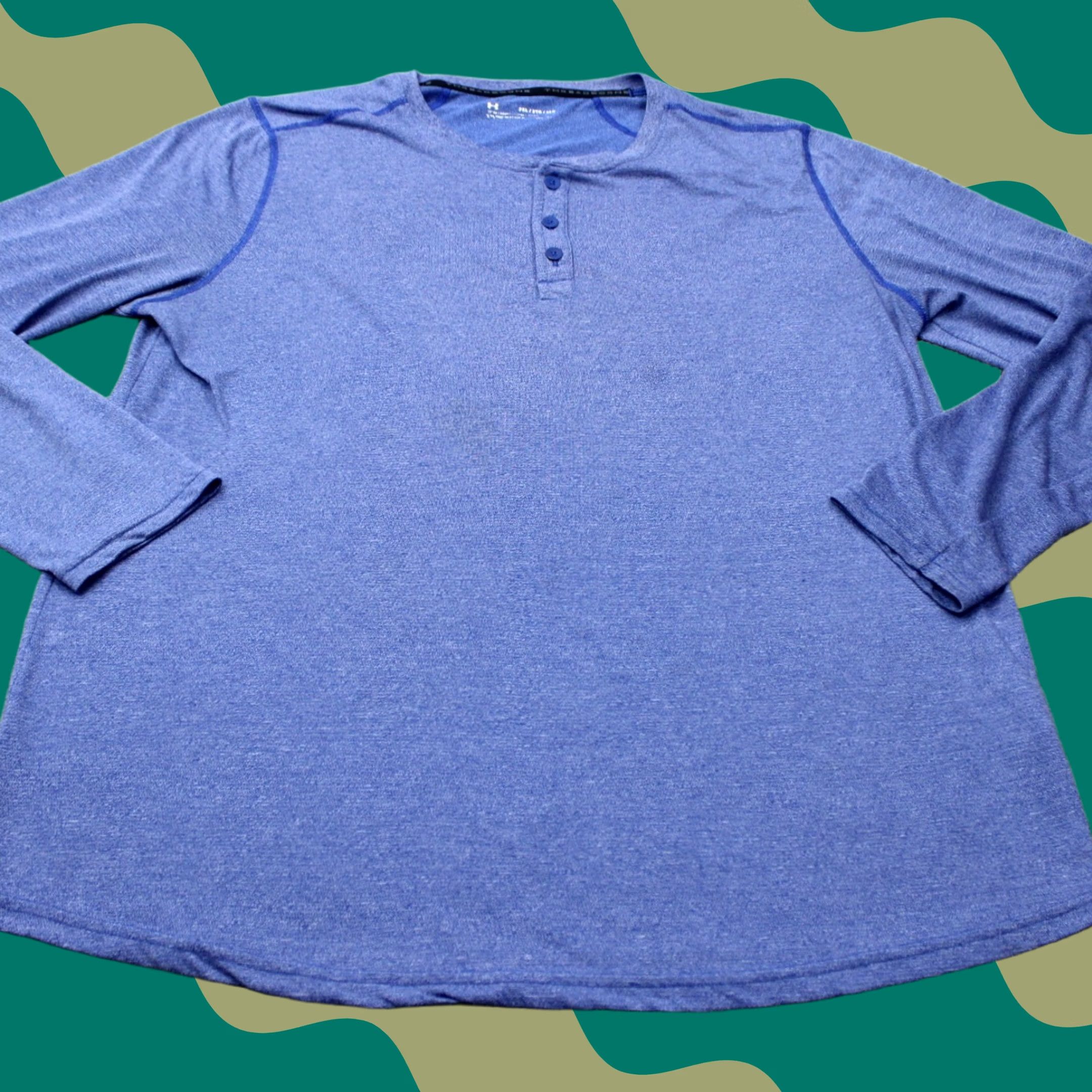 Under Armour Under Armour Threadborne Henley Shirt Men 2XL XXL Blue Long Sleeve Pullover Casual Activewear Brand: Under Armour Threadborne Size US XXL / EU 58 / 5 - 1 Thumbnail