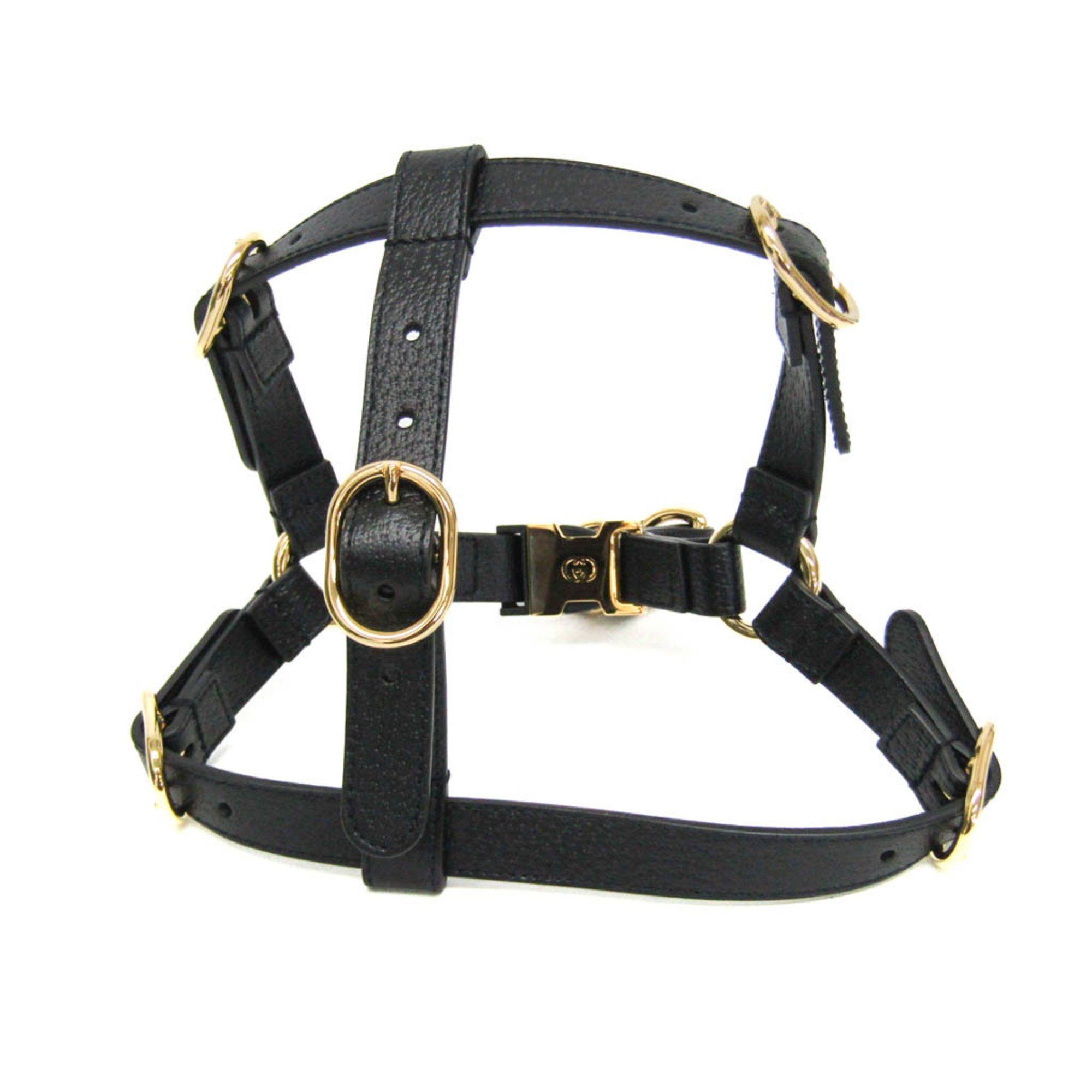 Gucci Gucci Interlocking G Pet Harness Size S 692963 Dog Harness Leather Black Size ONE SIZE - 1 Thumbnail