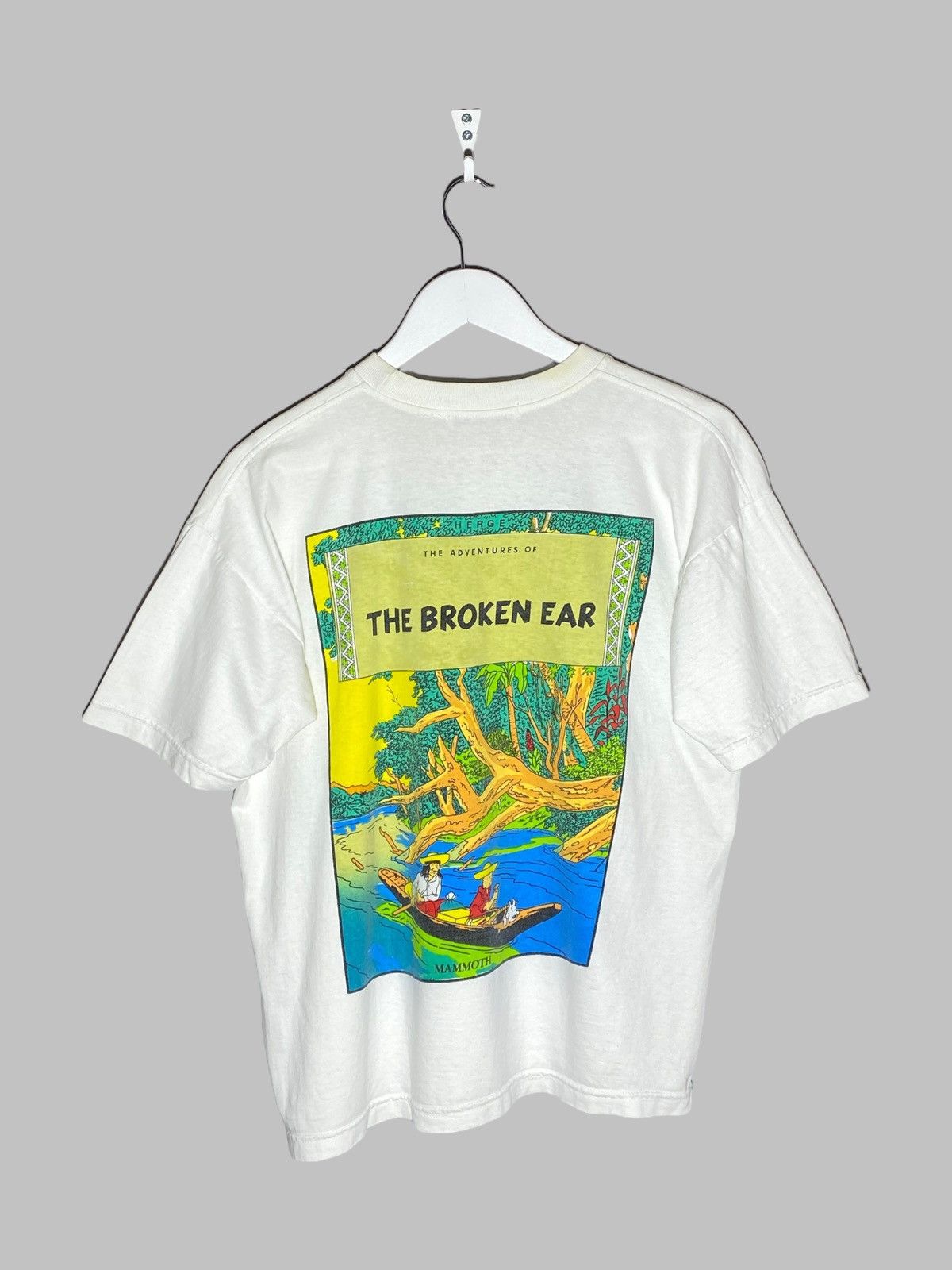 Vintage 🔥 90s TINTIN BROKEN EAR MAMMOTH PRINT TEE VINTAGE RIVER DRIP Size US L / EU 52-54 / 3 - 1 Thumbnail