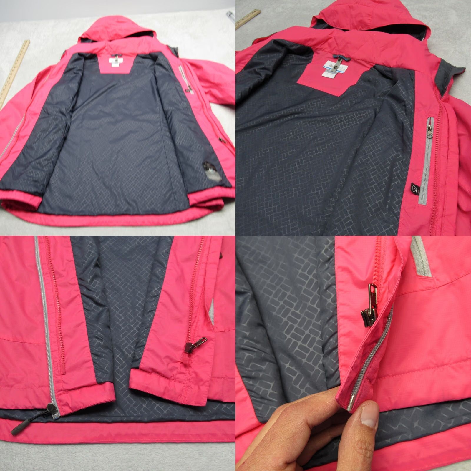 Pinko Columbia Jacket Womens Large Pink Full Zip Hooded Interchange Rain 3 In 1 Shell Size L / US 10 / IT 46 - 8 Thumbnail