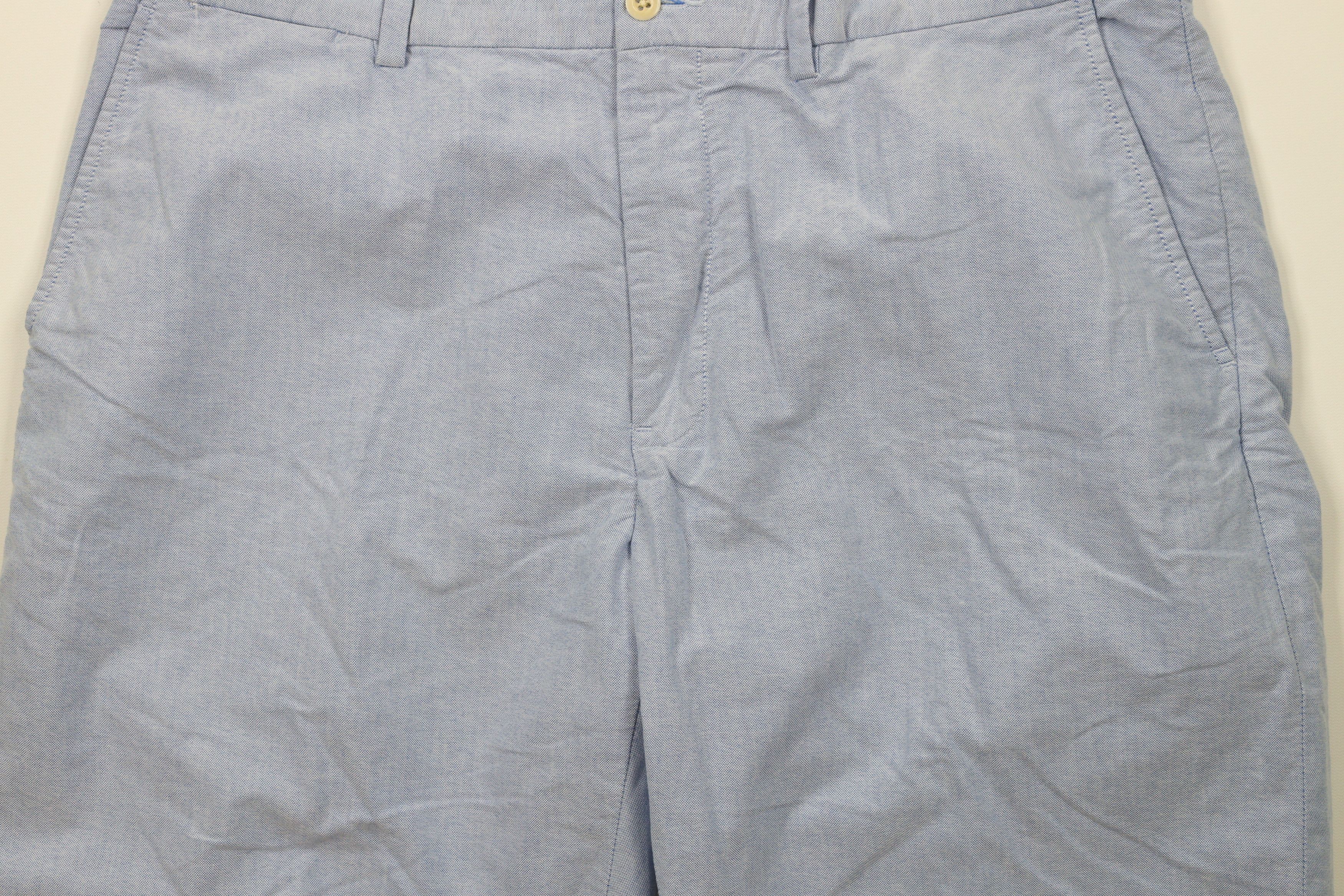 Ralph Lauren × Vintage Vintage 90s Ralph Lauren Front Above Knee Chino Shorts Blue Size US 36 / EU 52 - 3 Thumbnail