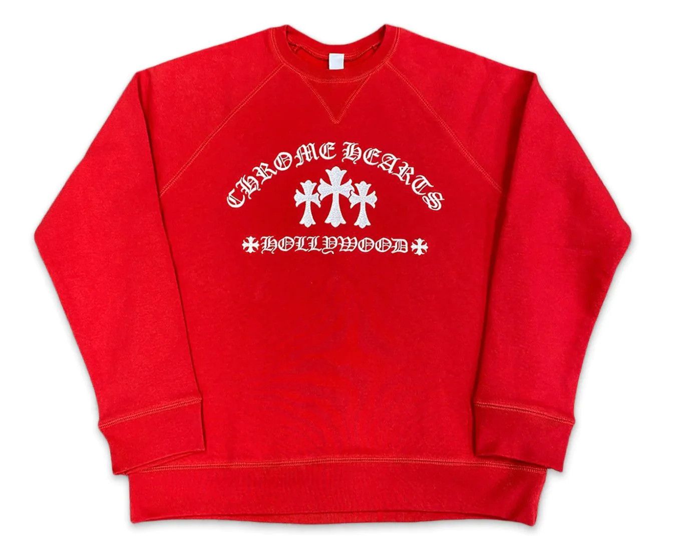 Chrome Hearts Chrome Hearts Hollywood Cross Crewneck Red Grailed