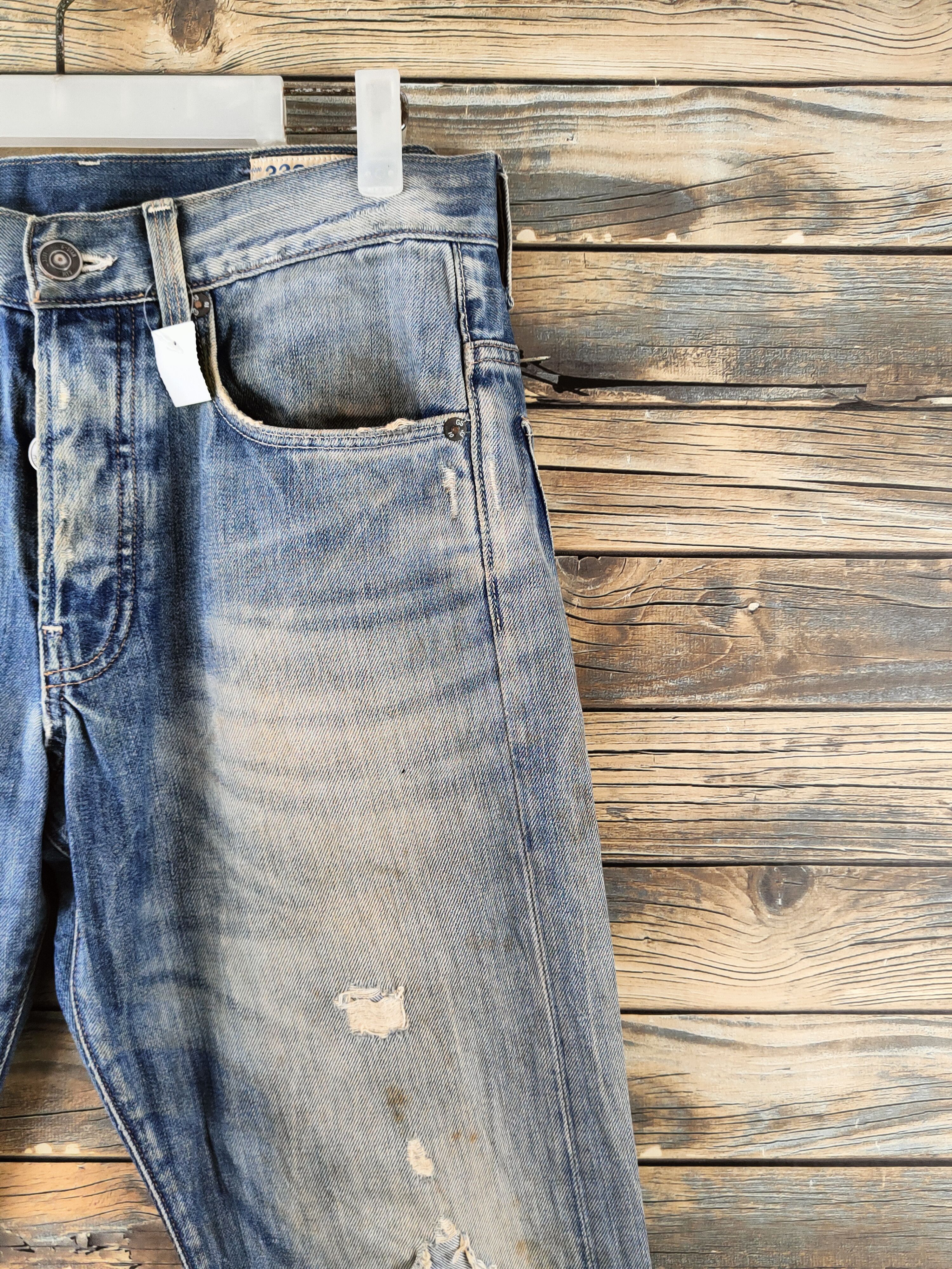 G-Star DL G-star Raw Blue Distressed Ripped Jeans #46-963 Size US 31 - 6 Thumbnail