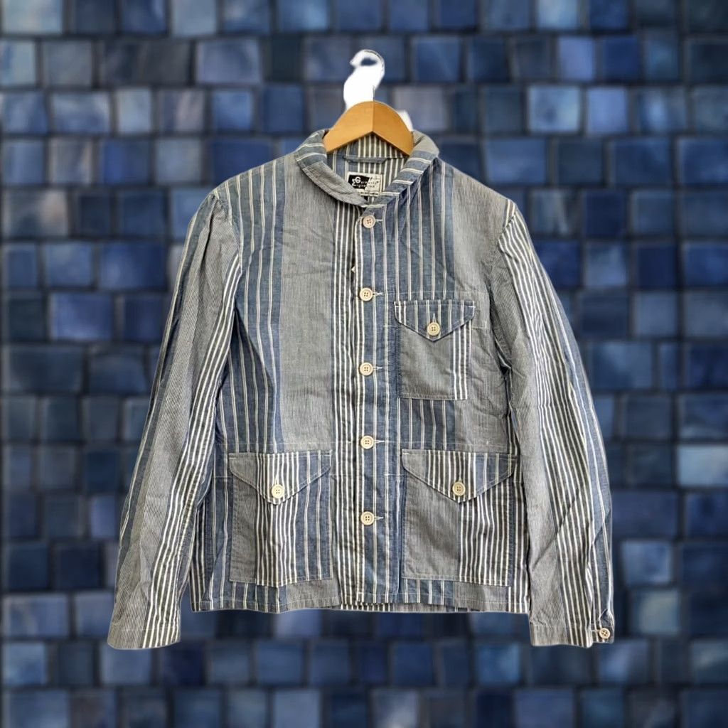 Engineered Garments Engineered Garments Jacket Cotton Indigo Stripe Casual USED Men's Size S Size US S / EU 44-46 / 1 - 1 Thumbnail