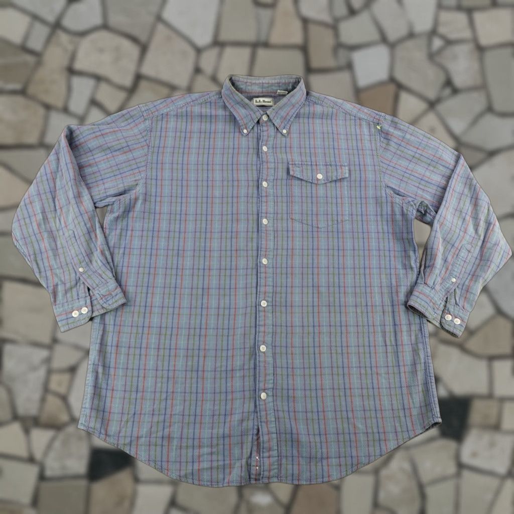 Vintage Vintage L.L. Bean Men's XLT Flannel Shirt Long Sleeve Plaid Cotton Casual Outdoor Size US XL / EU 56 / 4 - 1 Thumbnail
