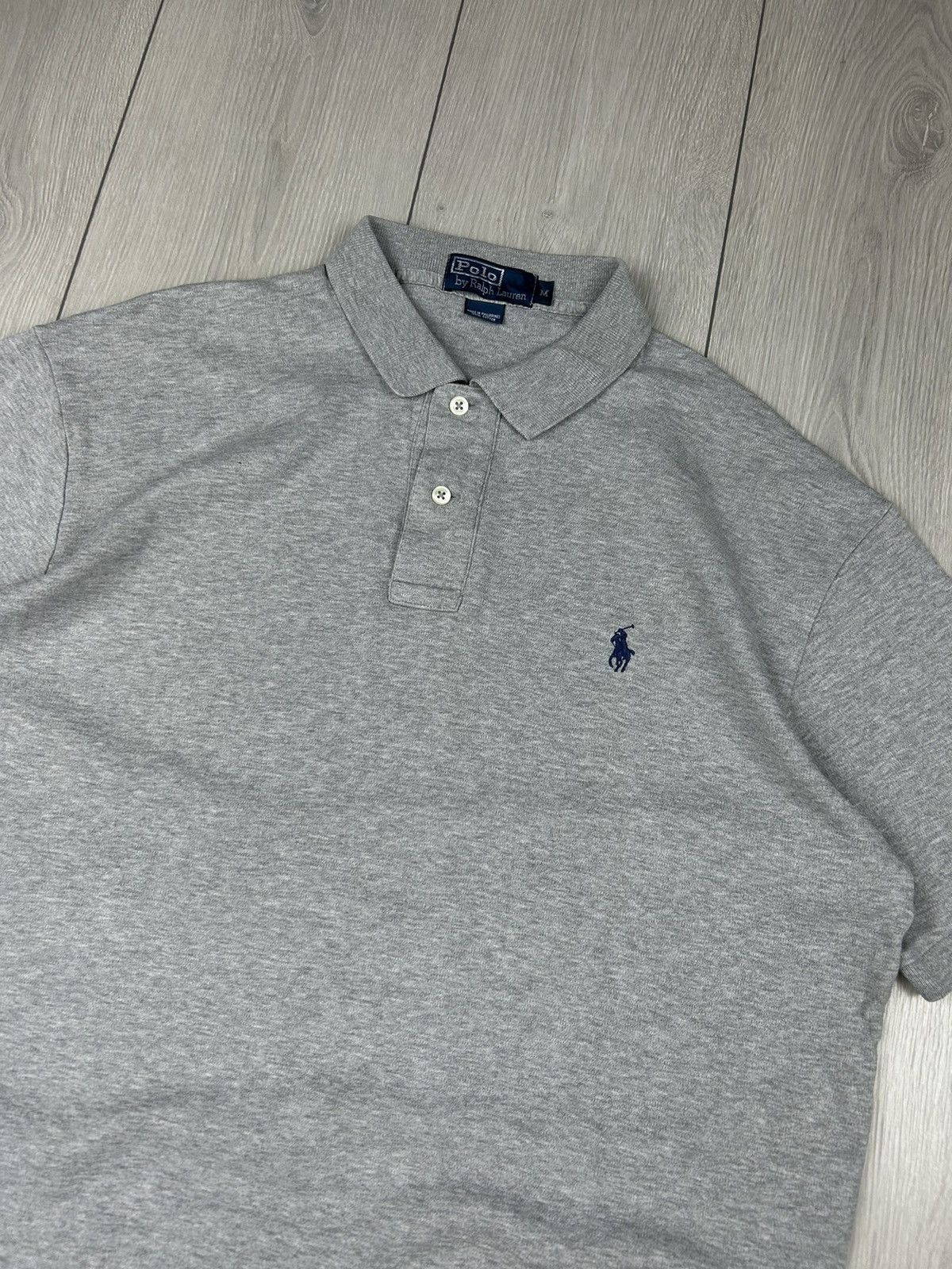 Polo Ralph Lauren × Vintage Polo Ralph Lauren Vintage Men’s Polo Shirt Grey Size M Size US M / EU 48-50 / 2 - 2 Thumbnail