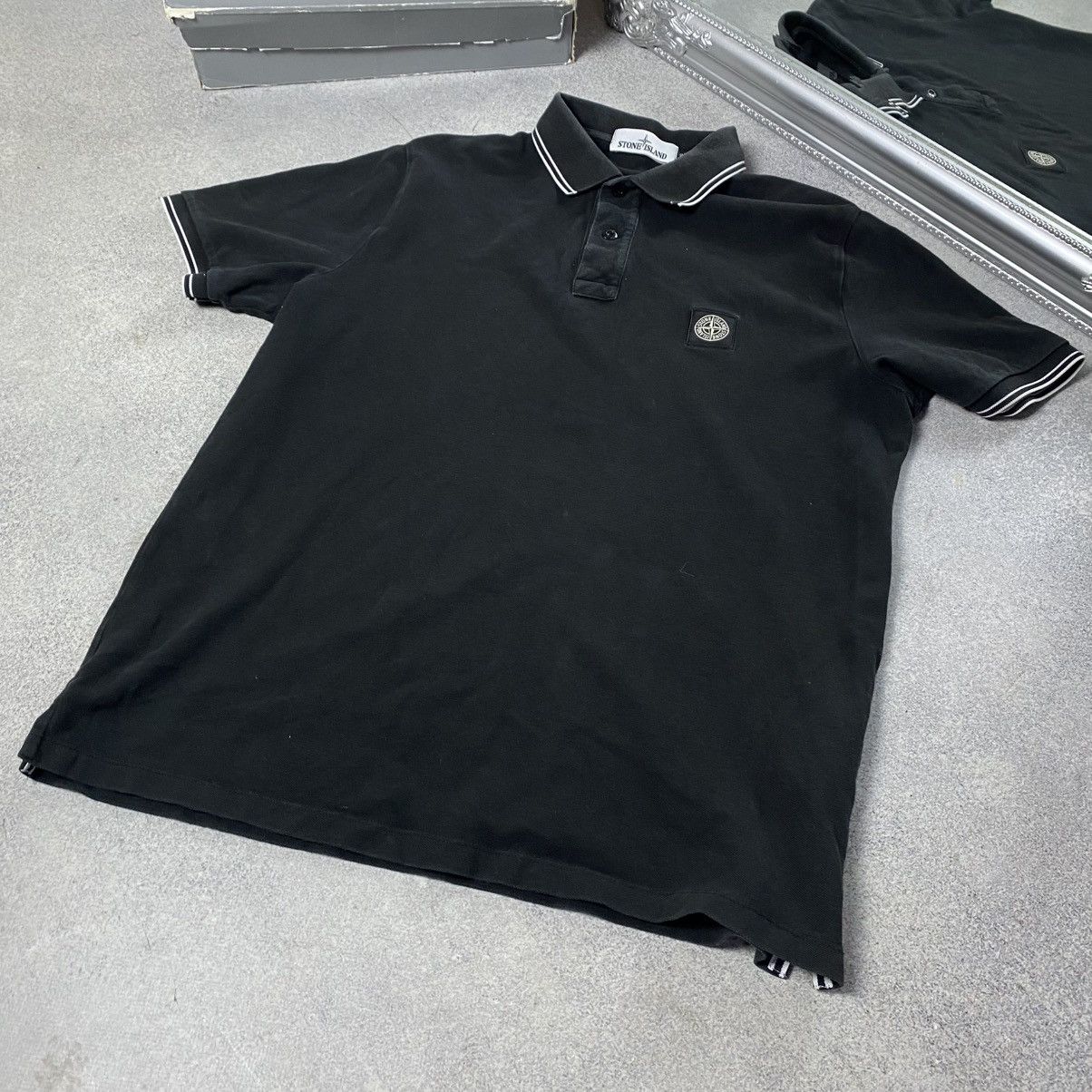 Stone Island Stone Island Polo T-shirt Patch Program Slim fit Black Size US XL / EU 56 / 4 - 5 Thumbnail