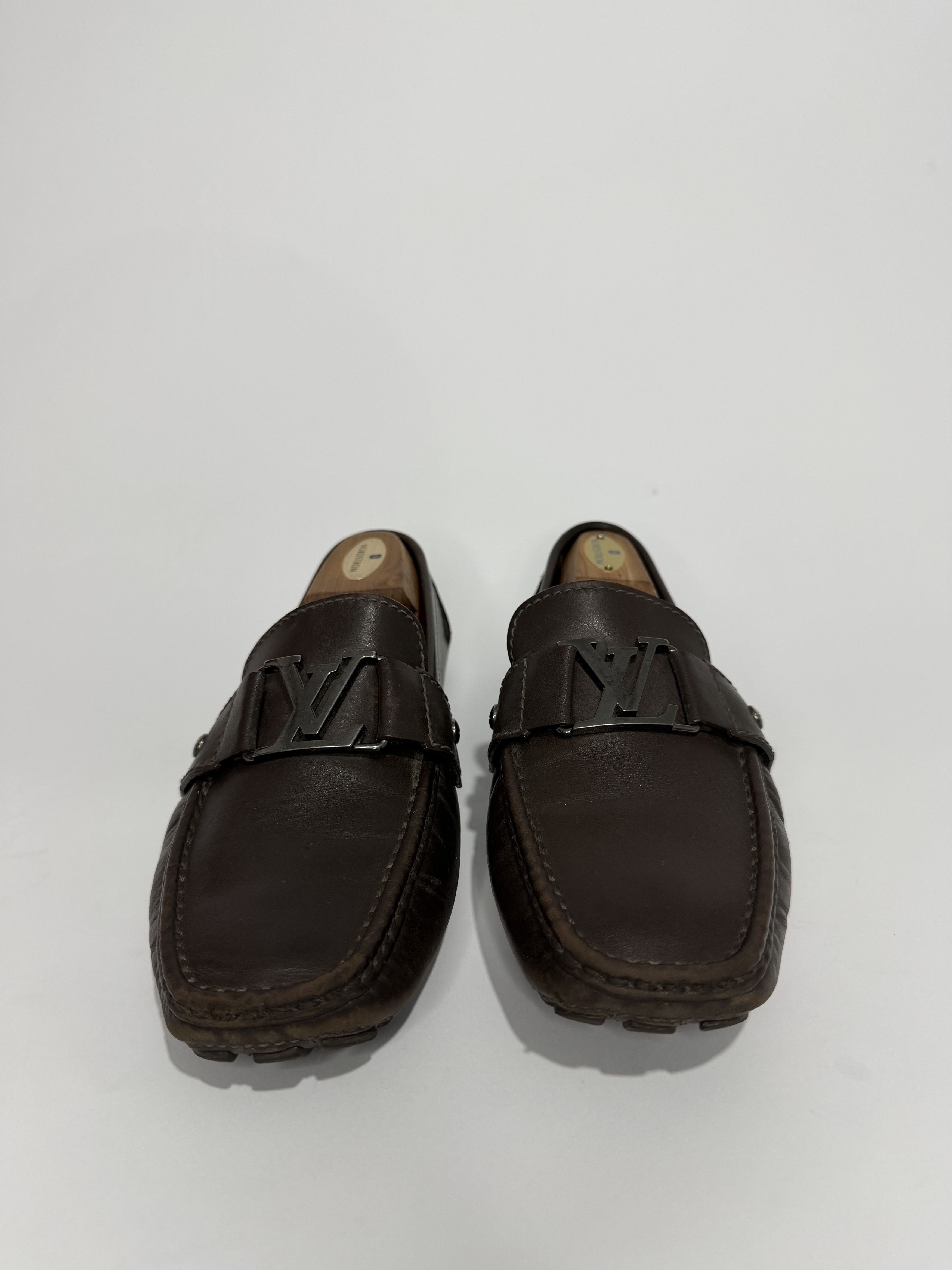 Louis Vuitton Louis Vuitton Brown Leather Hockenheim Loafers Size US 7 / EU 40 - 2 Thumbnail