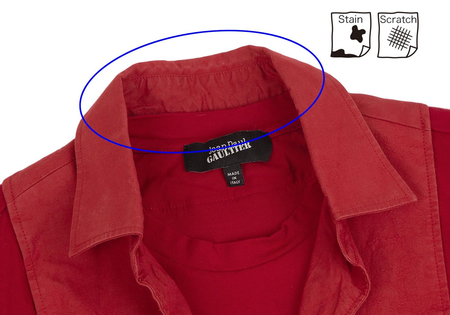 Jean Paul Gaultier Red Polo Shirt with Shirt Docking, Size S Size US S / EU 44-46 / 1 - 5 Thumbnail
