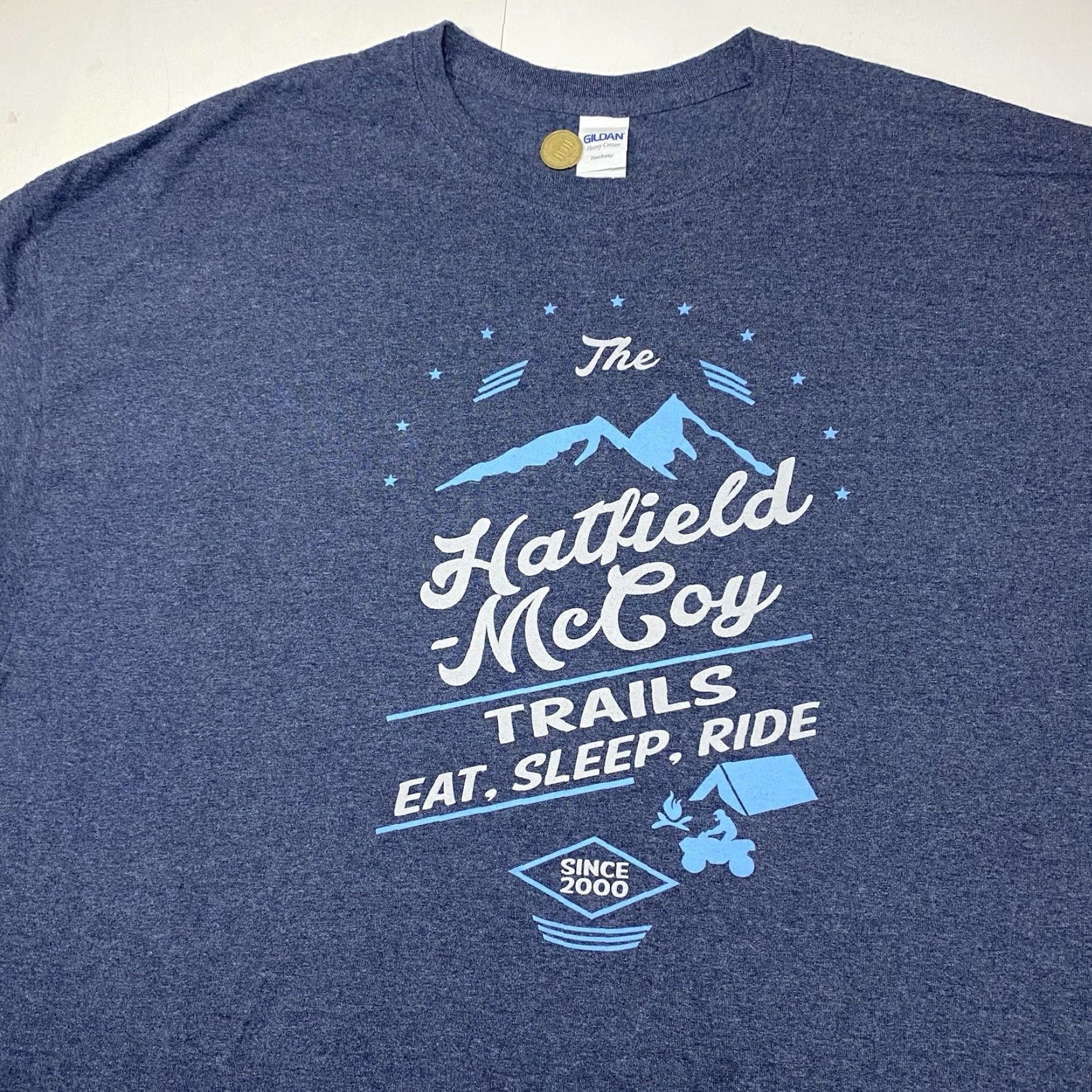 Gildan HATFIELD-McCOY TRAILS West Virginia Mens 3XLT T Shirt Graphic Tee Crew Neck Short Sleeve Multicolor Cotton Gildan Big & Tall 3XL 3TG 3EG Size US XXL / EU 58 / 5 - 6 Thumbnail