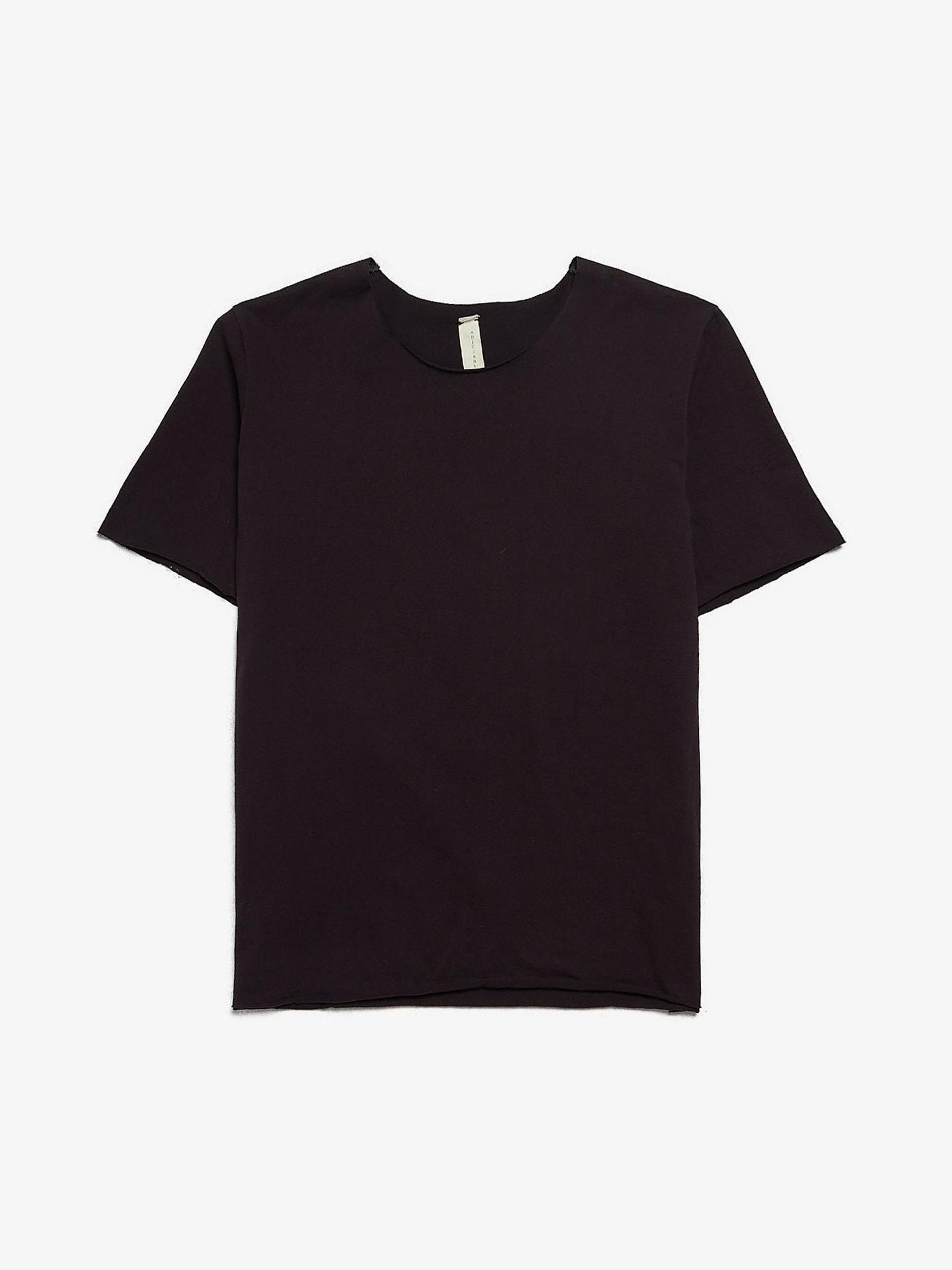 image of A Diciannoveventitre Burgundy Raw Hem Cotton T Shirt, Men's (Size XL)