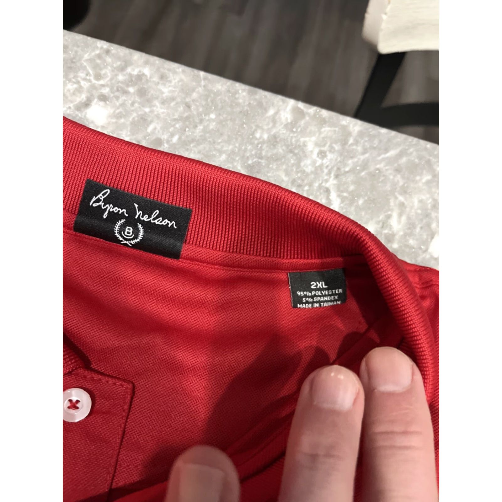 Vintage Byron Nelson Polo Shirt Mens 2XL Red Cardinal Logo Golf DriWay Breathable Lightweight Moisture Wicking Short Sleeve Collared Polo 60s mindset? Size US XXL / EU 58 / 5 - 5 Thumbnail