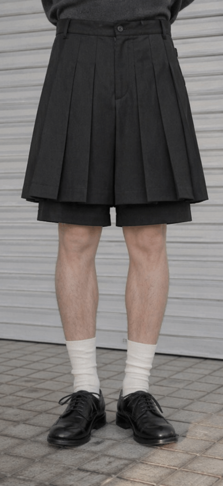 Comme des Garcons Black COMME des GARCONS BLACK - Wool Wrap Pleated Short Skirt Pant Size US 32 / EU 48 - 5 Thumbnail