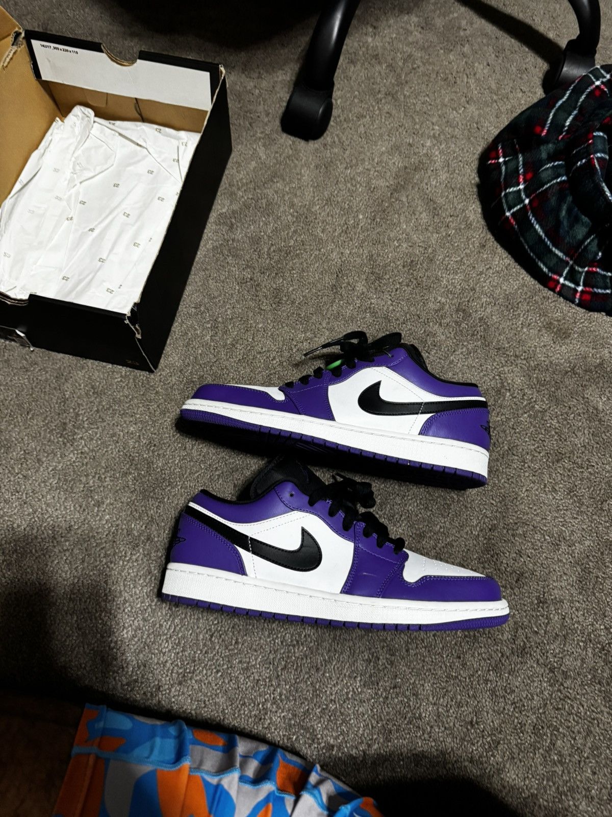 Jordan Brand Low Court Purple Jordan 1 Size US 9.5 / EU 42-43 - 1 Thumbnail