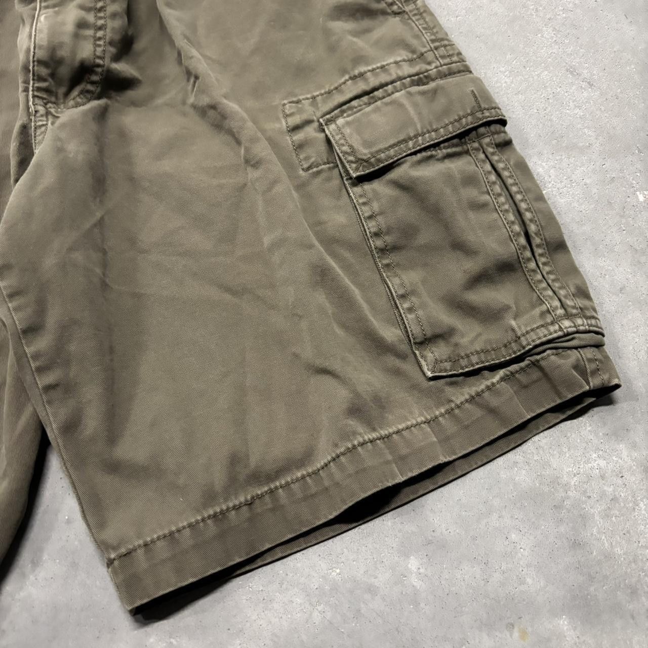 Japanese Brand × Vintage Crazy Vintage Y2K/2000s Grunge Khaki Skater Style Cargo Shorts! Size US 38 / EU 54 - 4 Thumbnail