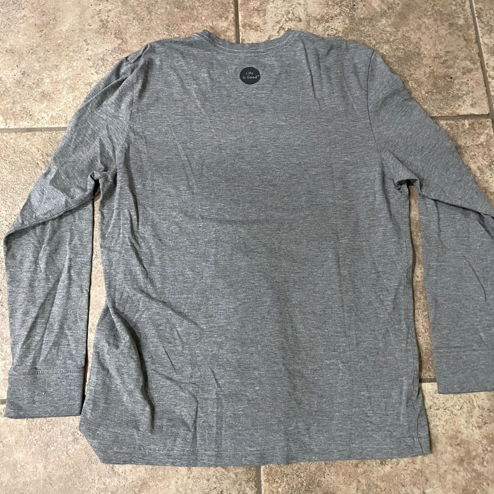 Life is Good Life is Good Crusher Tee Shirt Mens Size L Long Sleeve Gray Graphic Crusher Tee Size US L / EU 52-54 / 3 - 5 Thumbnail