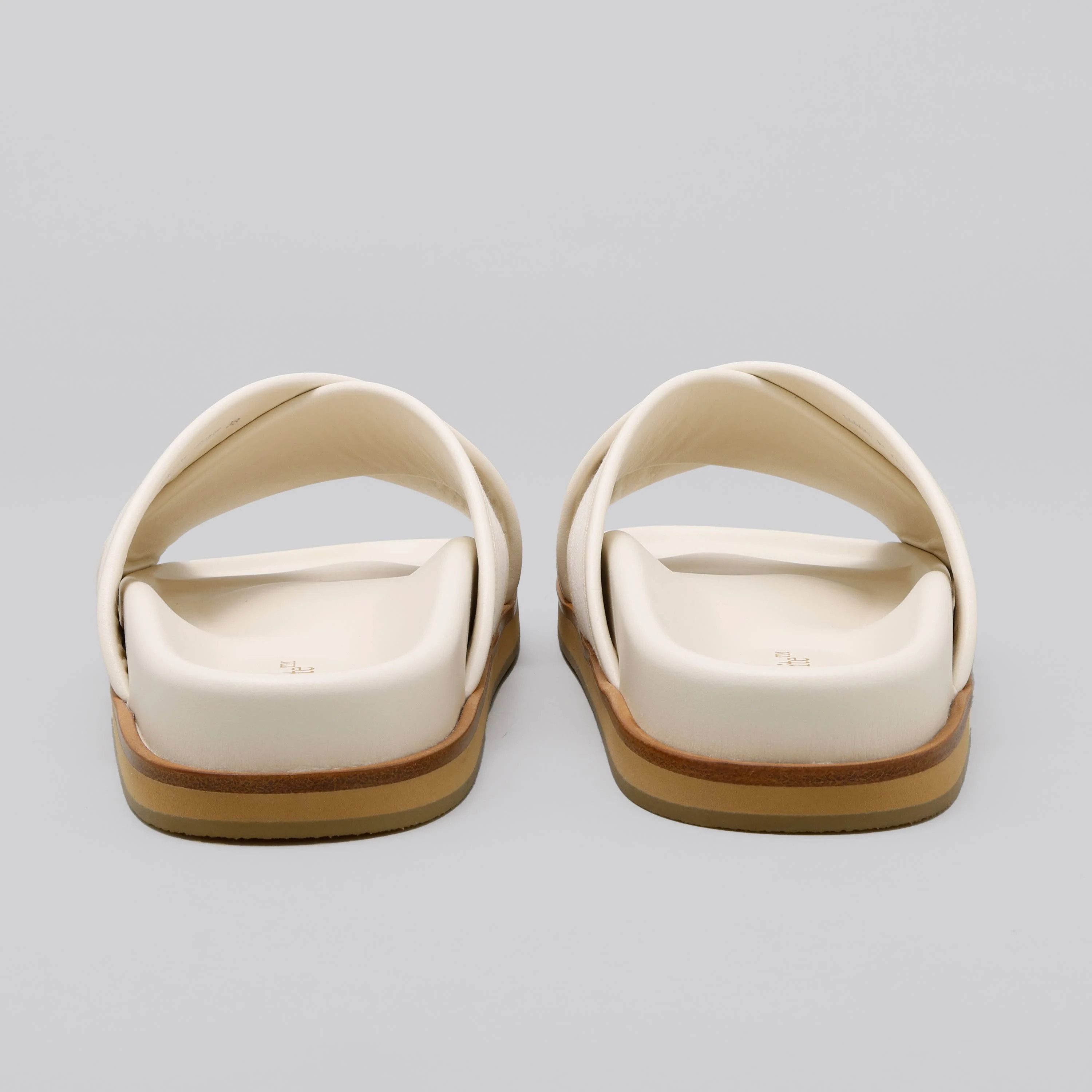 Off-White o1s22i1n0824 Embroidered Logo Slides in Off White Size US 7 / IT 37 - 2 Thumbnail
