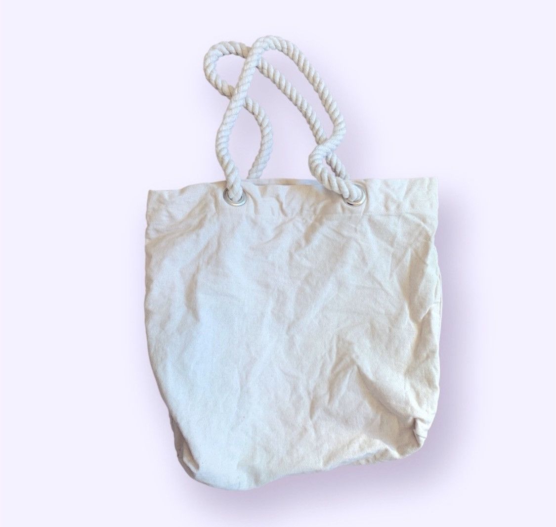 Vintage Beige Canvas Tote Bag Size ONE SIZE - 2 Thumbnail