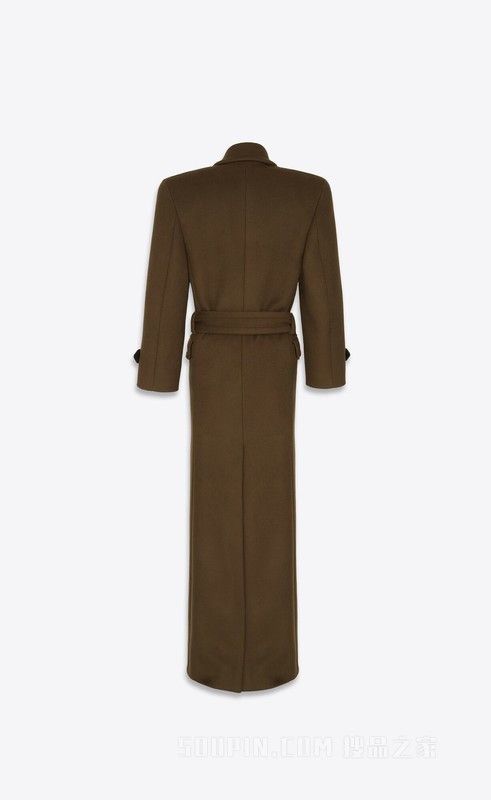 Saint Laurent Paris o1bcso1str1124 Coat in Coffee Size XL / US 12-14 / IT 48-50 - 2 Thumbnail