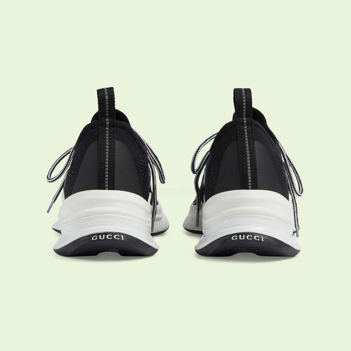 Gucci o1mt1gz0325 Run Low-Top Sneakers in Black Size US 11 / EU 44 - 3 Thumbnail
