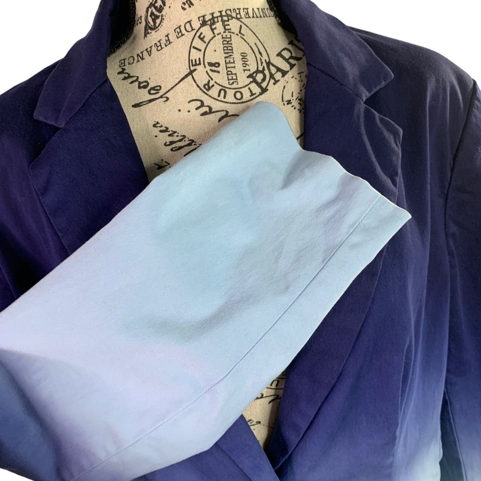 Boston Proper Boston Proper Women Blazer Blue Ambre Polyester Lining Sz 10 Size M / US 6-8 / IT 42-44 - 5 Thumbnail