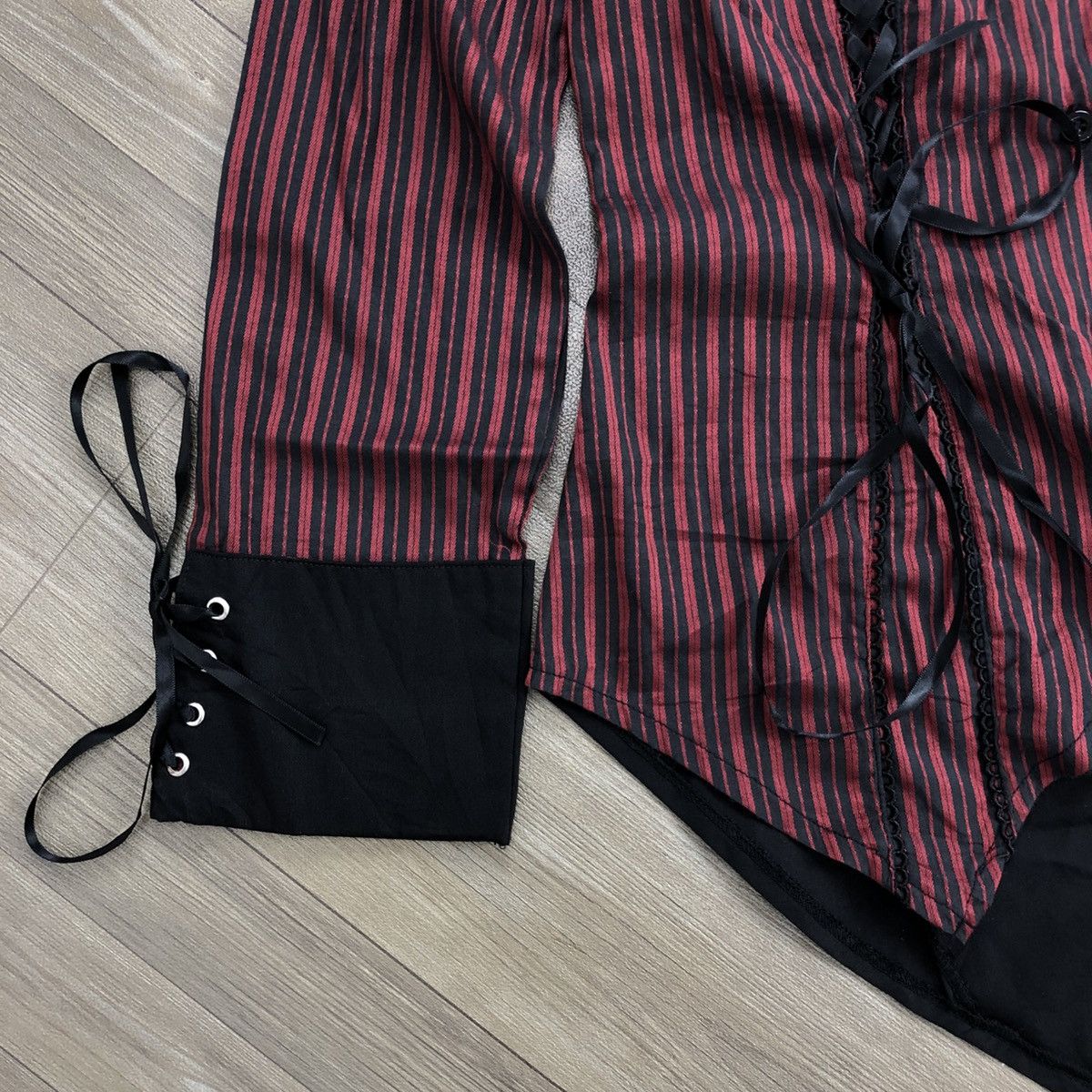 14th Addiction × If Six Was Nine × Le Grande Bleu (L.G.B.) 2000s Body Linr Bondage Punk LGB GOA Striped Button Up Size US M / EU 48-50 / 2 - 10 Thumbnail