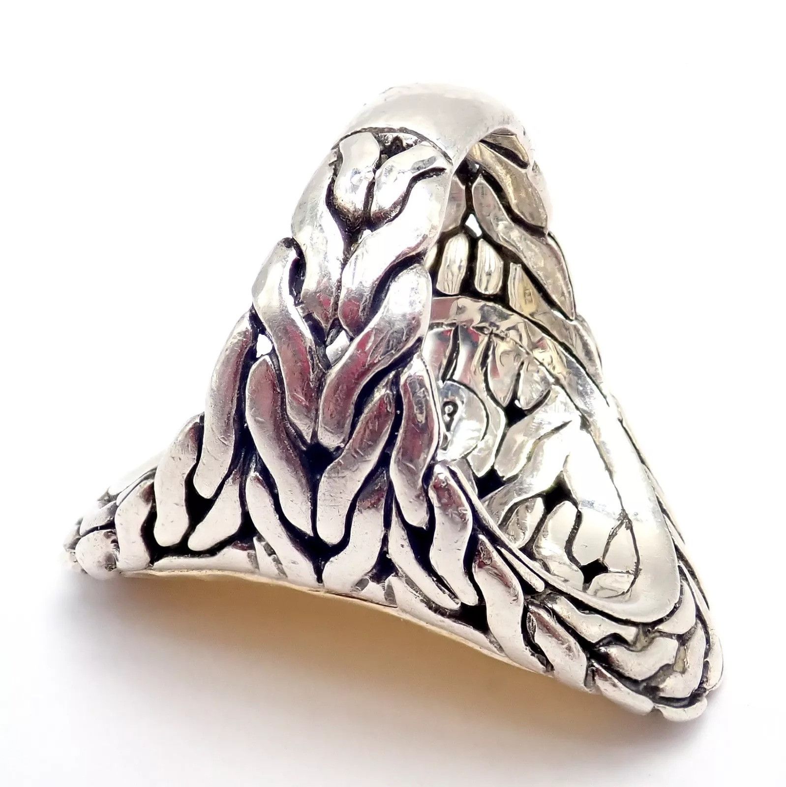 John Hardy John Hardy Silver 22k Yellow Gold Classic Cocktail Ring sz 7 Size ONE SIZE - 5 Thumbnail