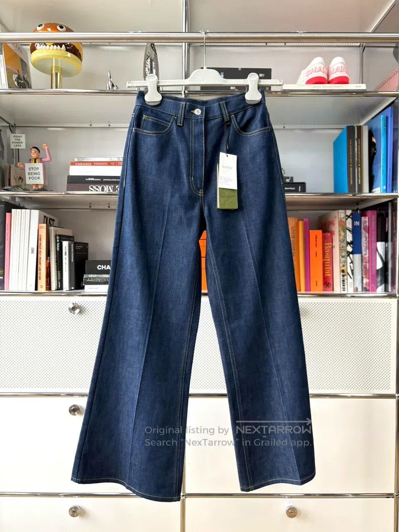 Gucci Gucci 100th anniversary limited edition blue leather label Size 24" / US 00 / IT 34 - 1 Thumbnail
