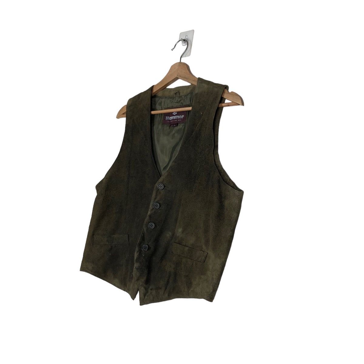 Genuine Leather 🔥Vintage Hammer Genuine Leather Utility Vest Waist Coats Size US M / EU 48-50 / 2 - 2 Thumbnail