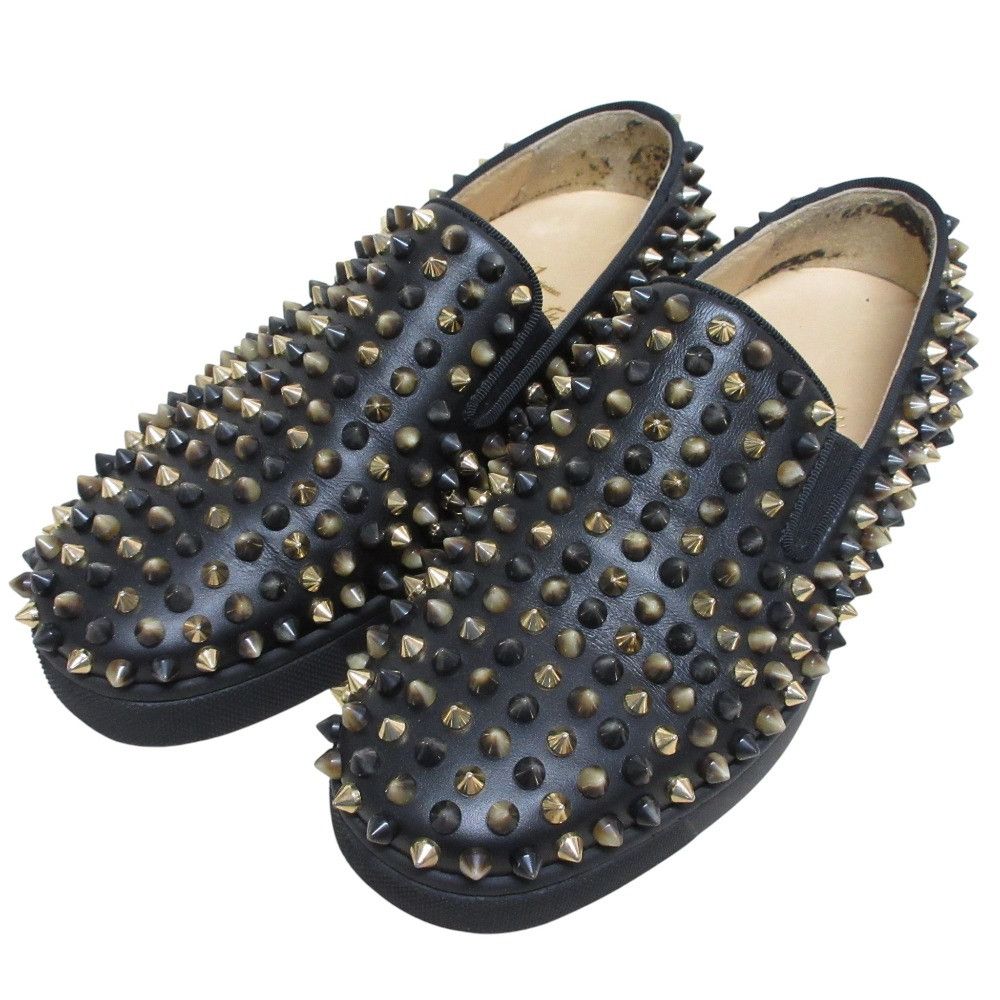 Christian Louboutin Christian Louboutin Christian Louboutin Rollerboat Leather Slip-on Sneakers Leather Shoes DUTY FREE for USA Size ONE SIZE - 1 Thumbnail