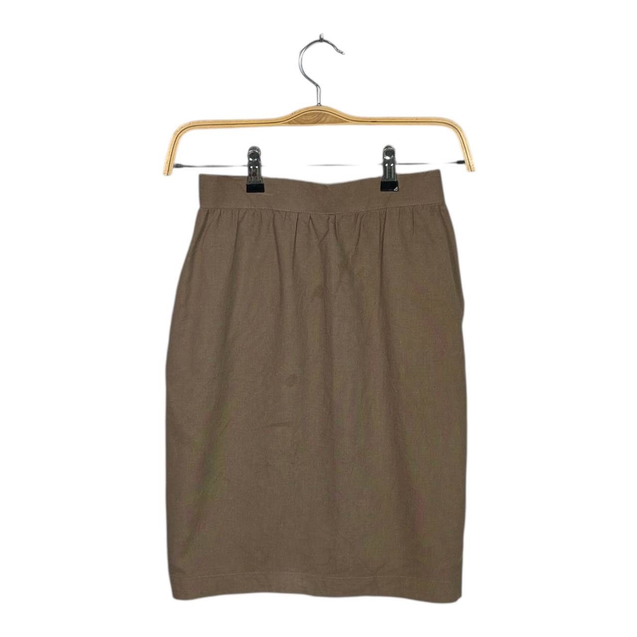 Thierry Mugler Vintage Thierry Mugler Beige Mid Length Skirt Size 24" / US 00 / IT 34 - 2 Thumbnail