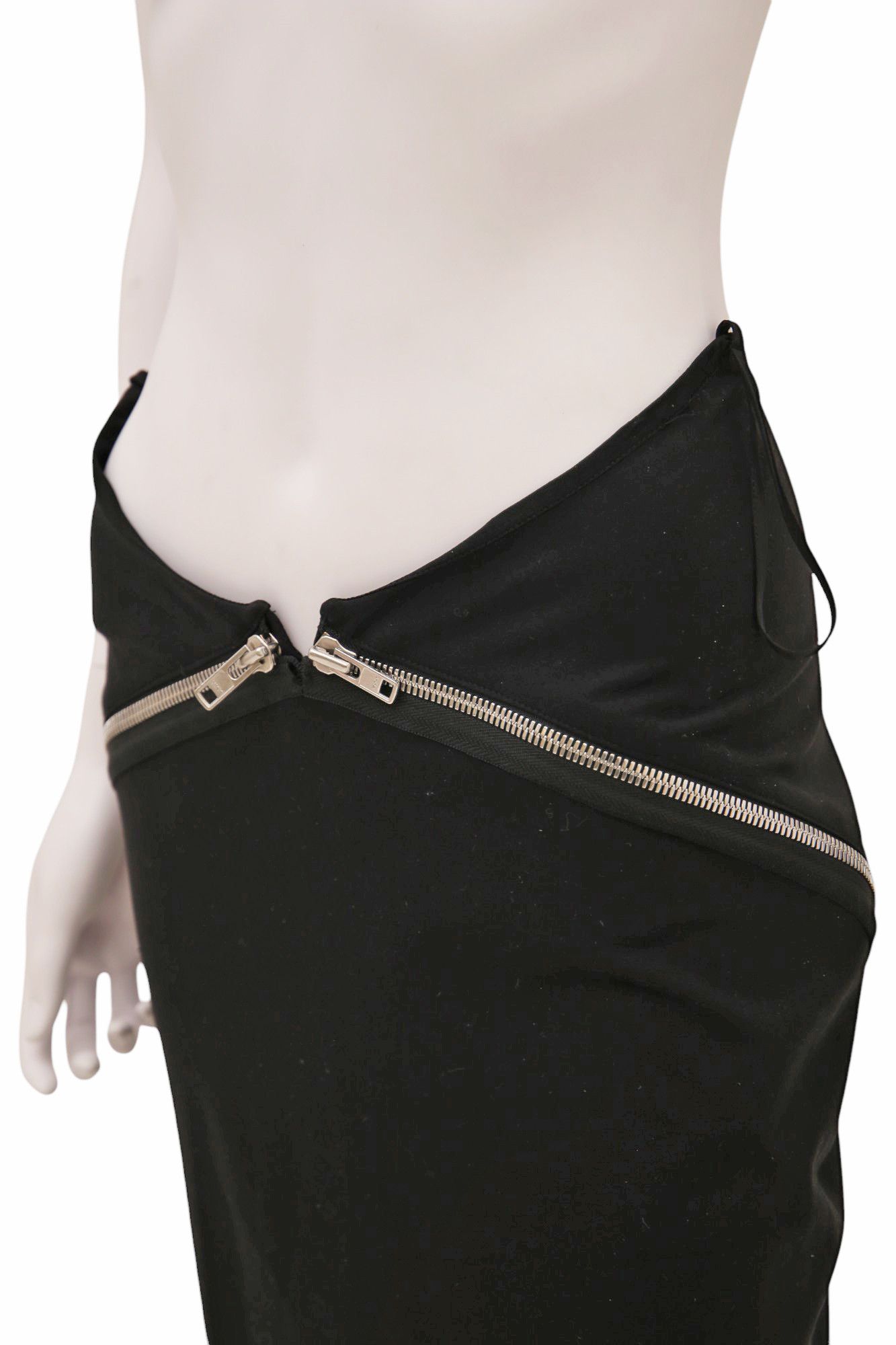 Maison Margiela FW08 Curved Zip Up Skirt Size 28" / US 6 / IT 42 - 6 Thumbnail