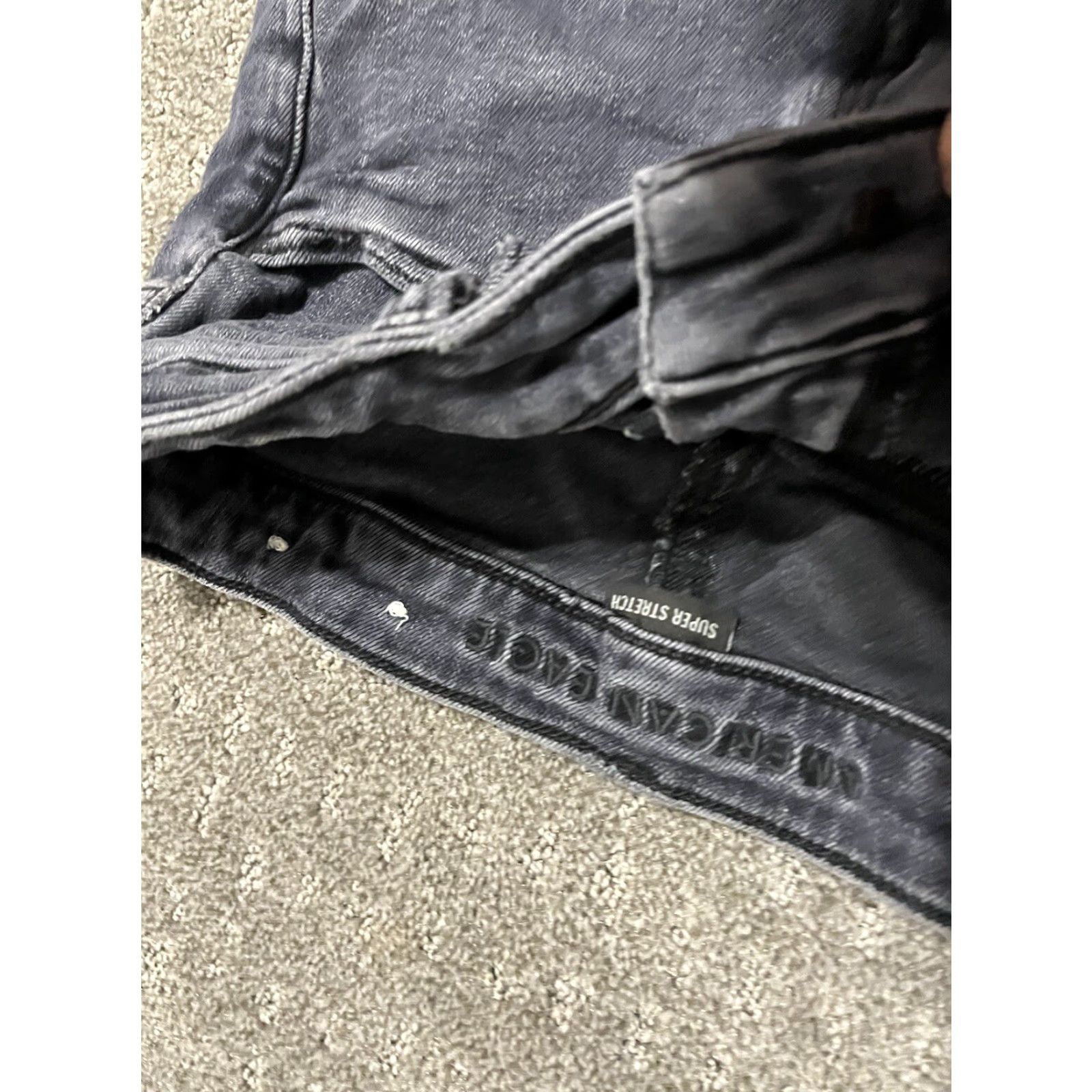 American Eagle Outfitters American Eagle Blue Jegging Pants 10S Hi-Rise Super Stretch Destroyed Raw Hem Women 10 Blue Jeans Denim Style Size 32" / US 10 / IT 46 - 5 Thumbnail