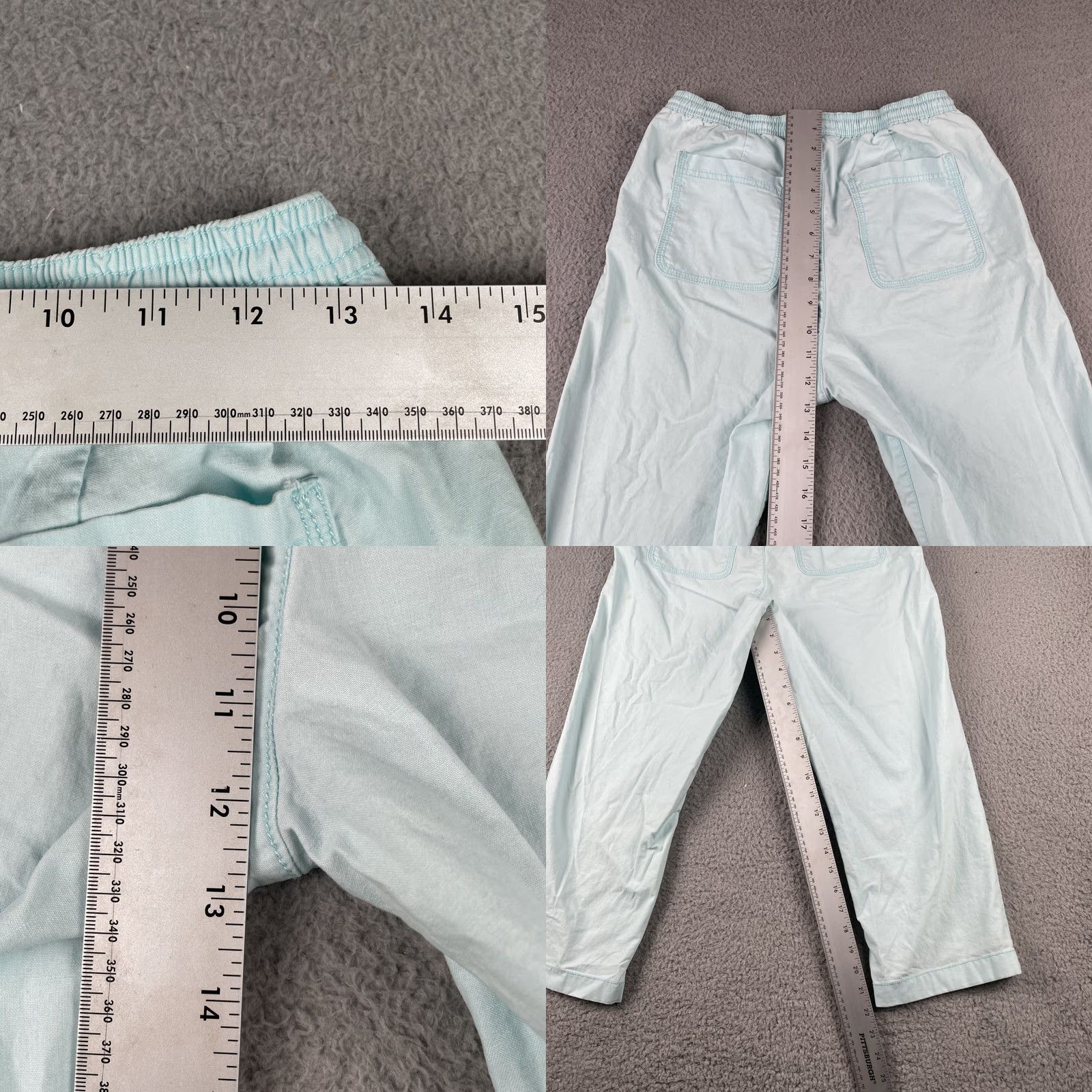 Vintage VINTAGE L.L. Bean Capri Pants Ladies 6 Classic Fit Drawstring Waist Pale Blue Size 28" / US 6 / IT 42 - 9 Thumbnail