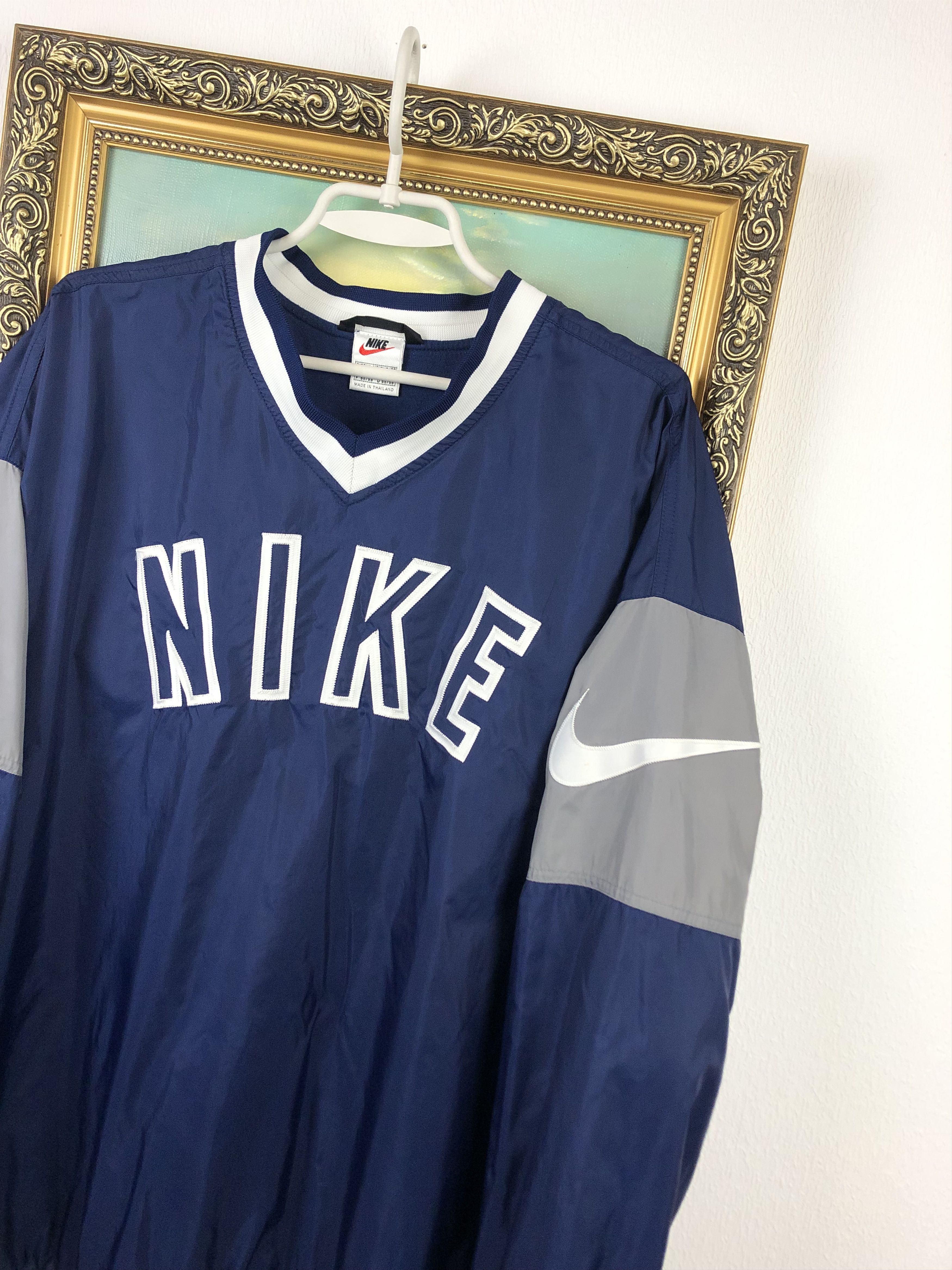 Nike × Vintage Vintage Nike Sweatshirt Rare Big Swoosh Logo Jacket Size US XL / EU 56 / 4 - 4 Thumbnail
