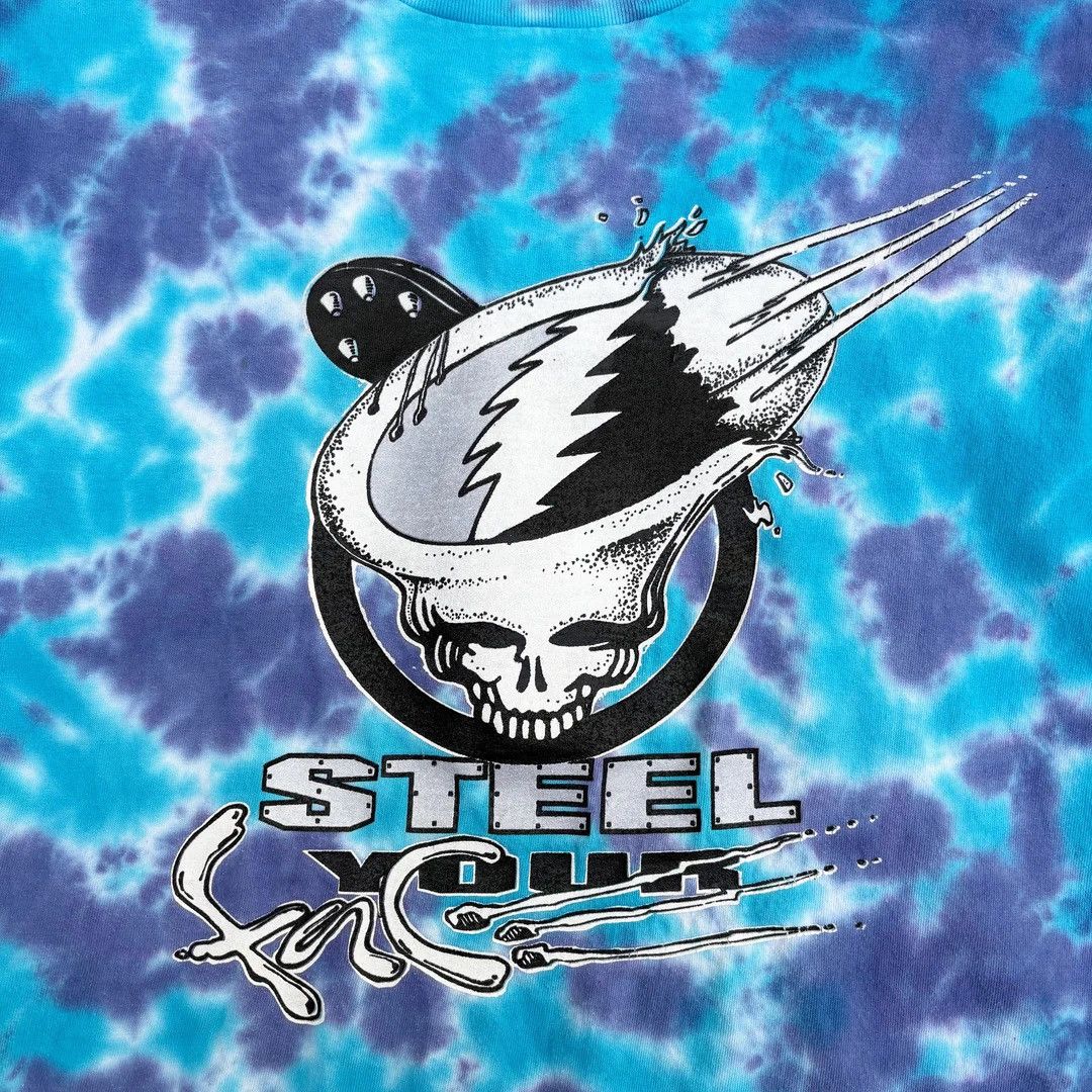 Vintage Grateful Dead 1990 90s Vintage Steel Your Face Band T-Shirt Size US L / EU 52-54 / 3 - 2 Thumbnail