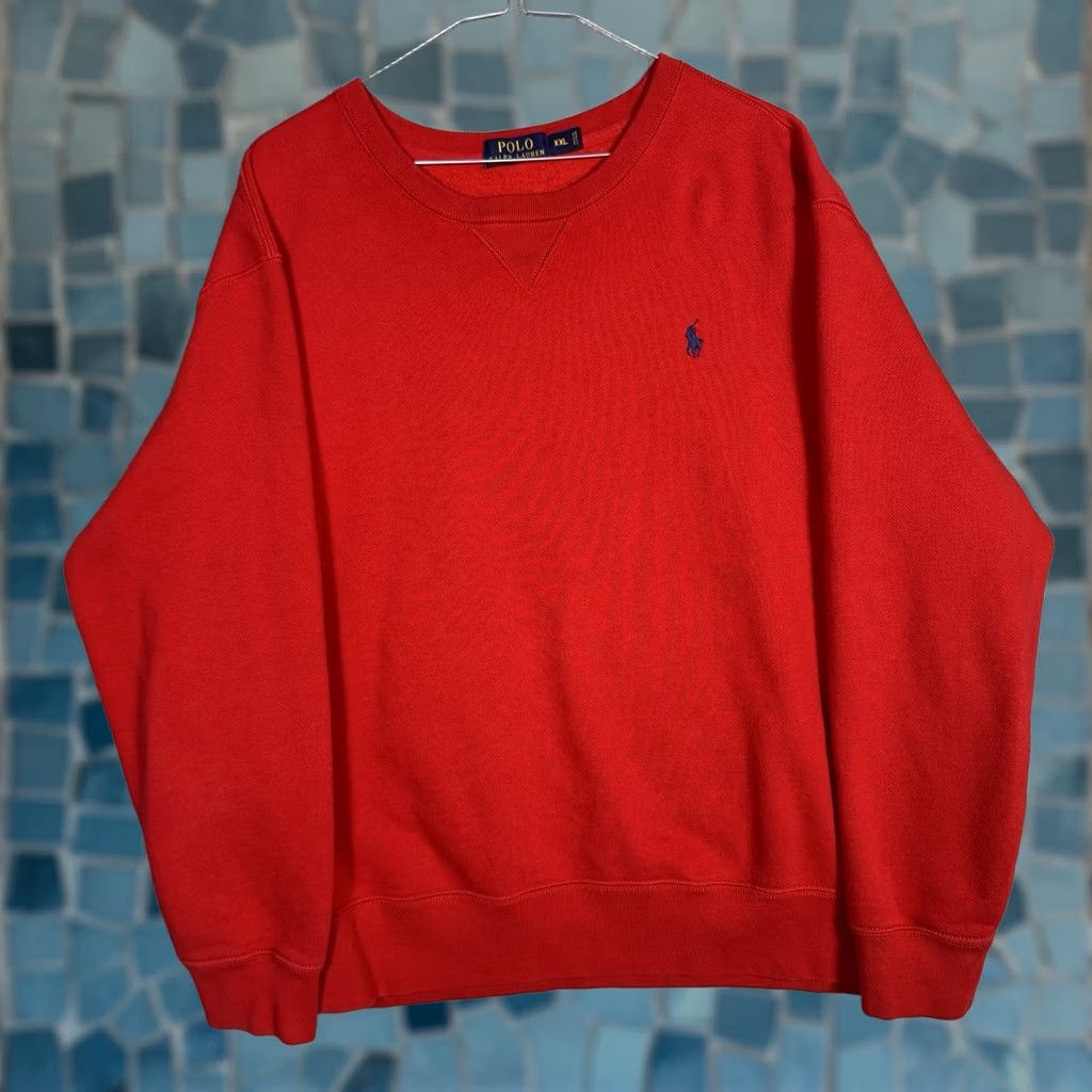 Polo Ralph Lauren Polo Ralph Lauren XXL Mens Sweatshirt Tech Pullover Red Knit Cotton Classic Cool Size US XXL / EU 58 / 5 - 1 Thumbnail