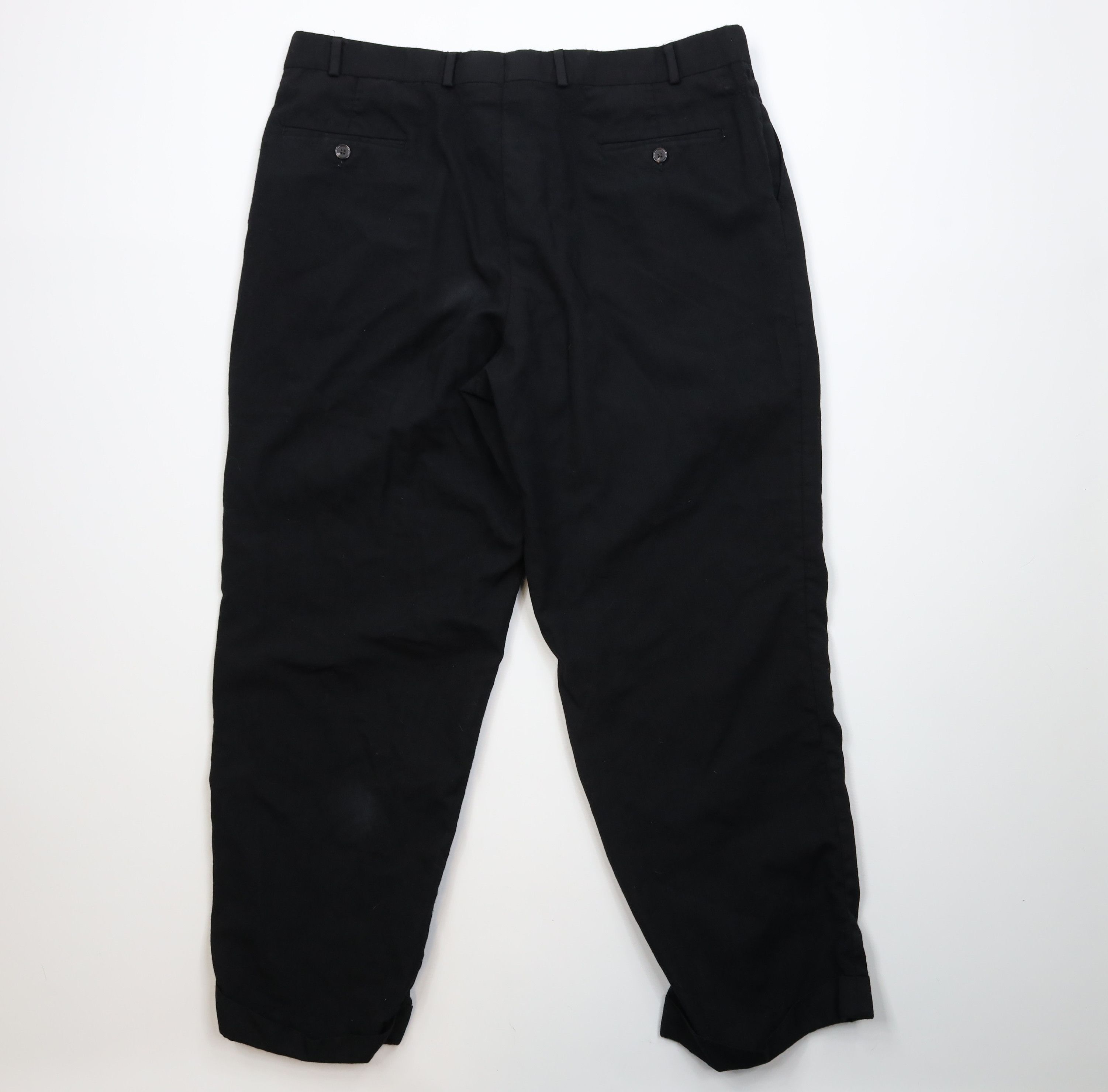 Chaps Vintage 90s Y2K Chaps Wool Knit Wide Leg Chino Pants Black Size US 38 / EU 54 - 10 Thumbnail