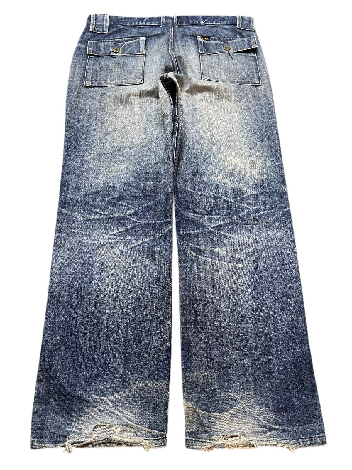 Lee Vintage Lee Bush Pants Faded Wash Style Baggy Style Jeans Size US 33 - 2 Thumbnail