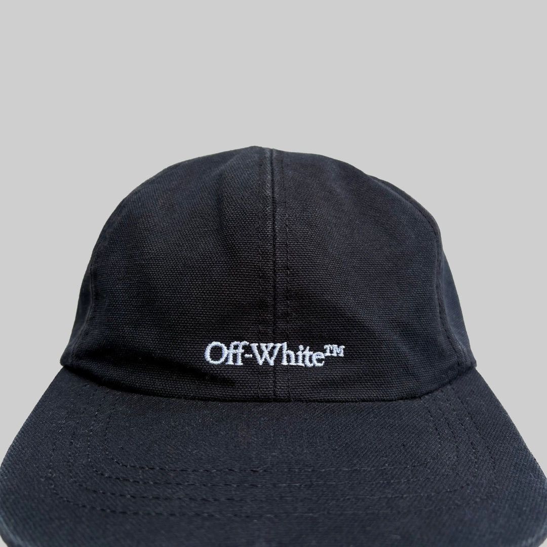 Off-White Off-White Black Off White Logo Bookish Baseball Cap Hat Size ONE SIZE - 2 Thumbnail