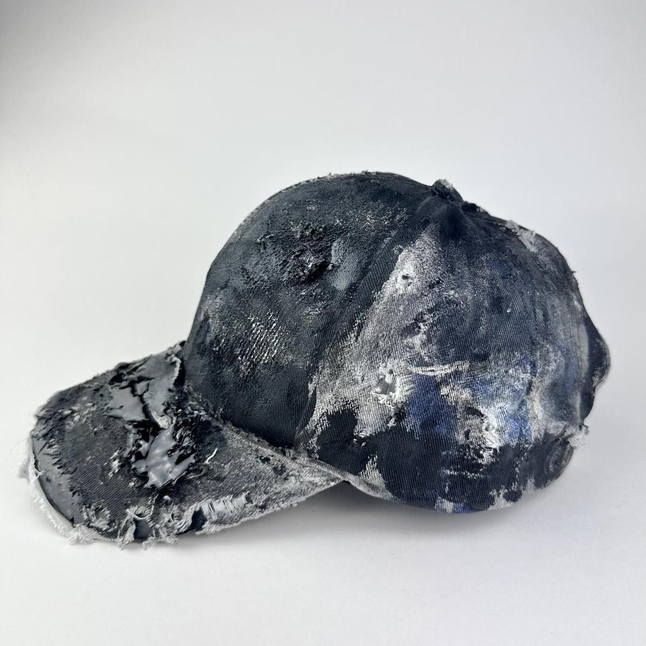 Other ASTROBOI* 'Y's' Trompe L'oeil Black Denim Print Resin Hat Size ONE SIZE - 4 Thumbnail