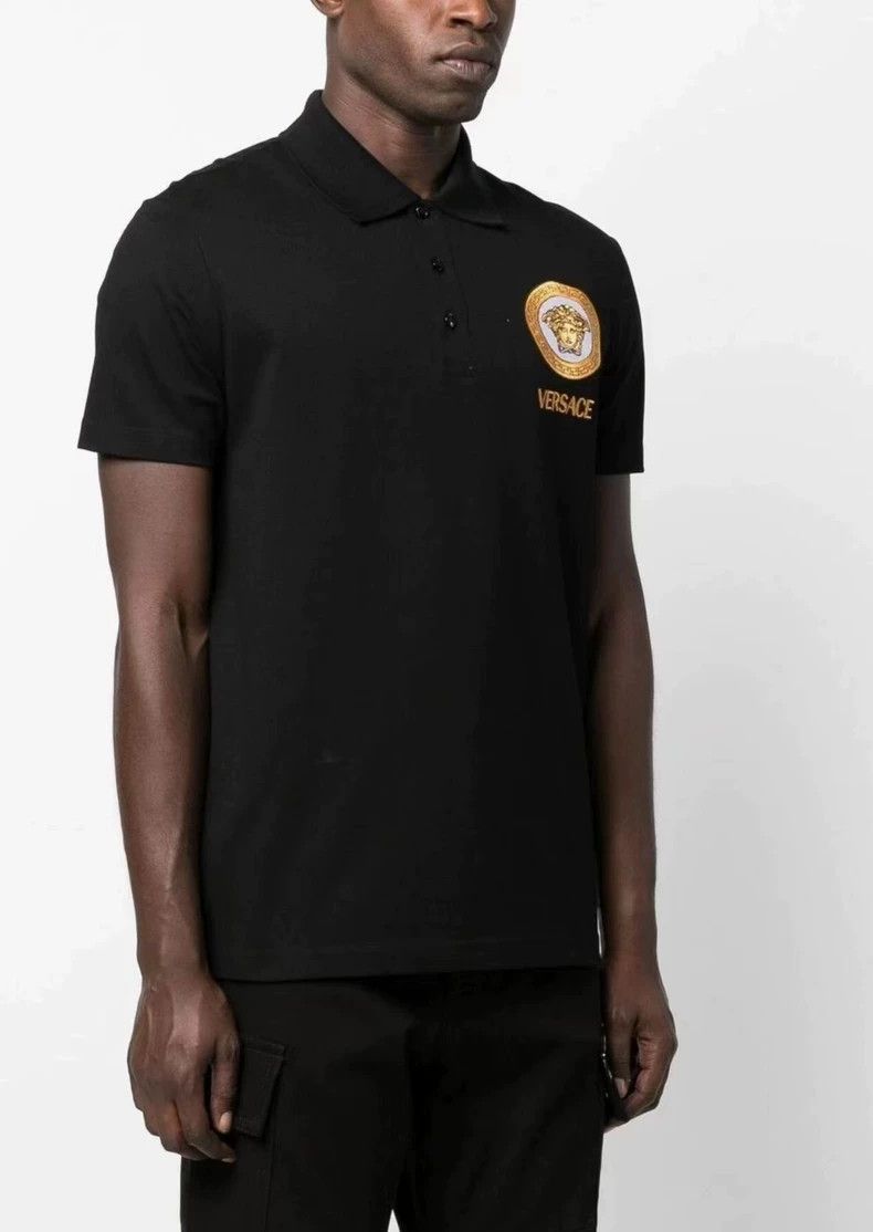 Versace Versace Men's Crew Neck Black Casual T-Shirt Short Sleeve Size US XL / EU 56 / 4 - 4 Thumbnail